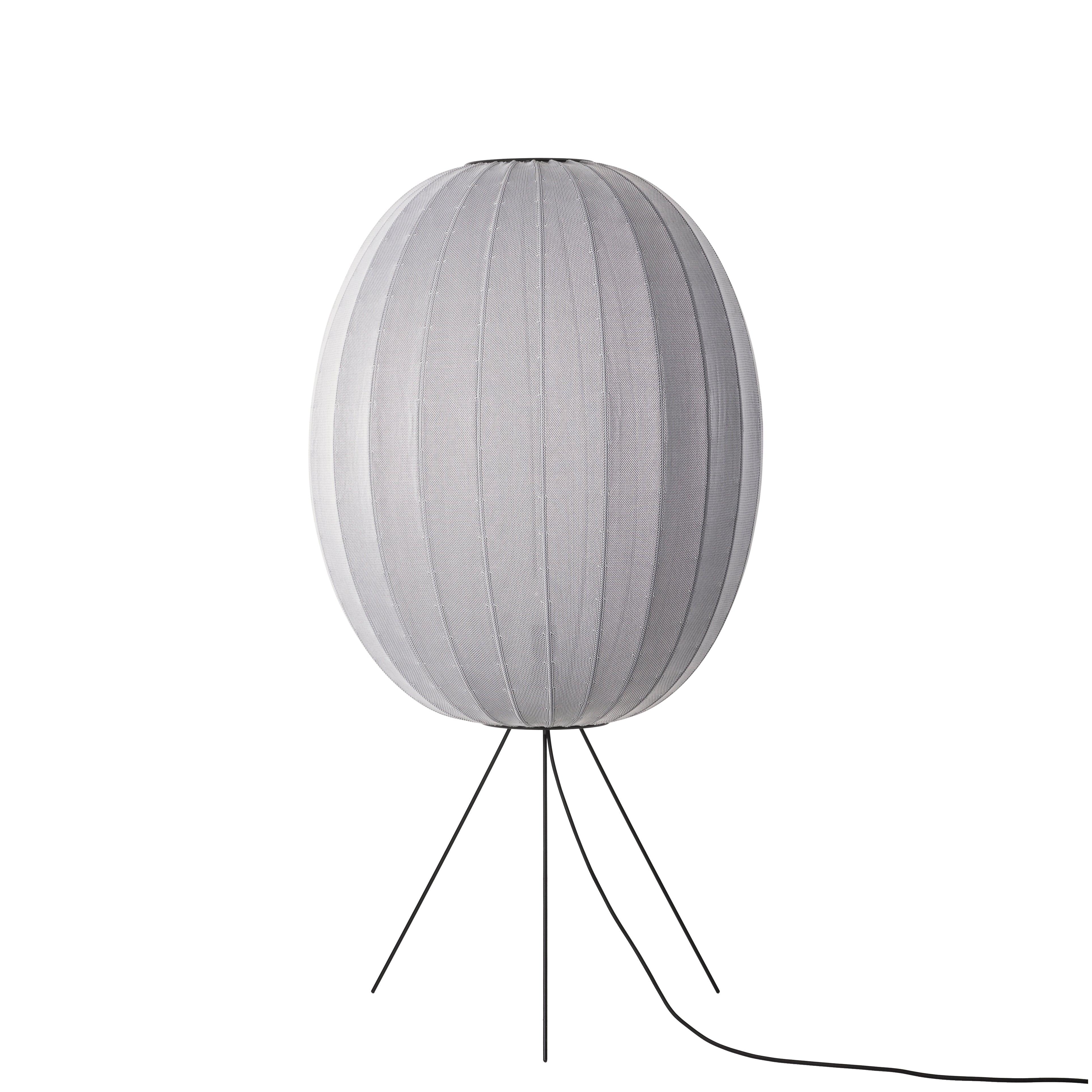 KNIT-WIT gray tripod floor lamp