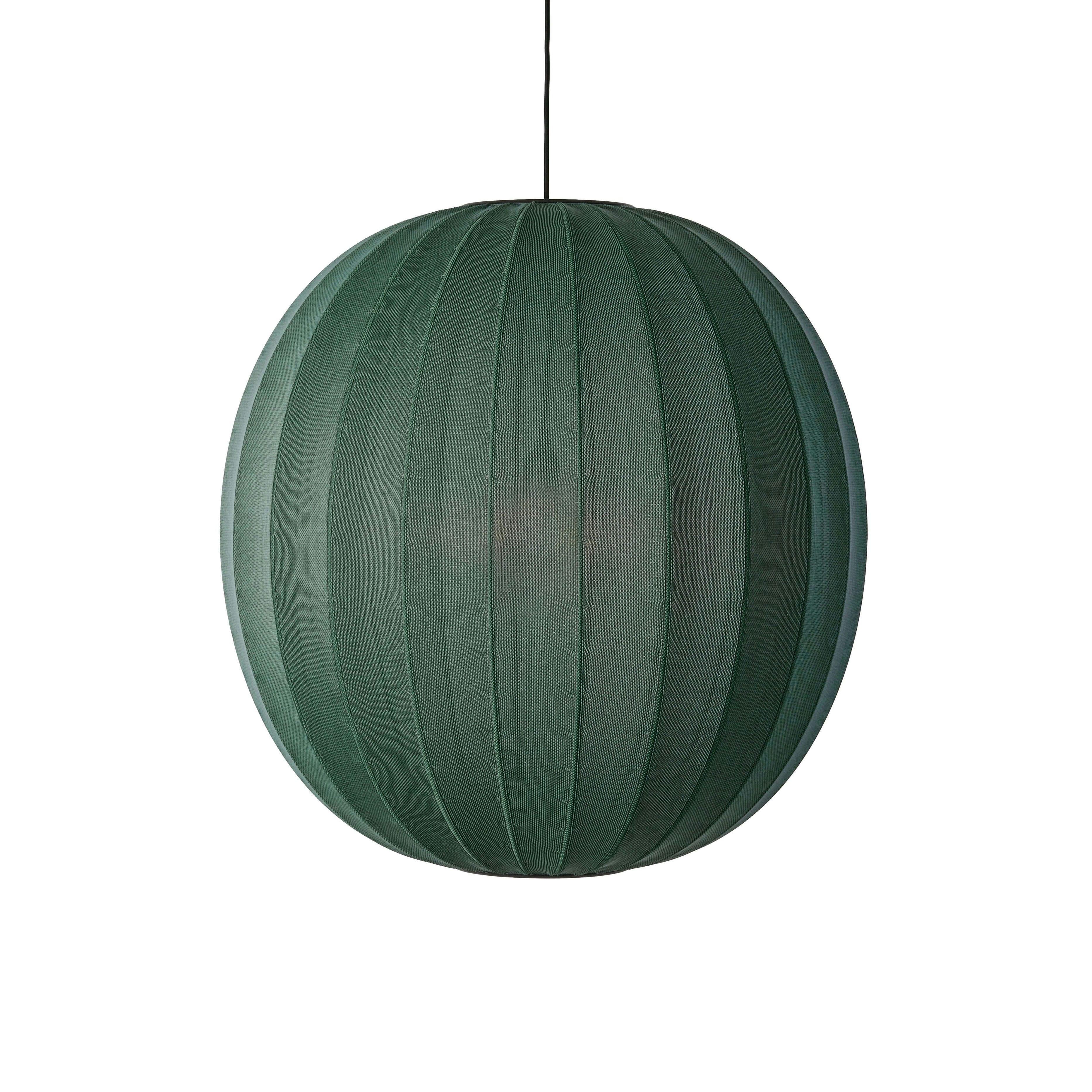 Strick-auf runde hängende Lampe grün
