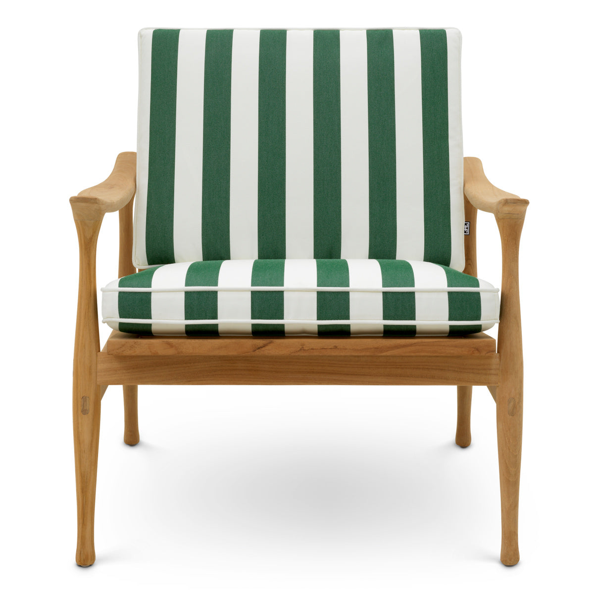 Outdoor Armchair MANZO Green with White