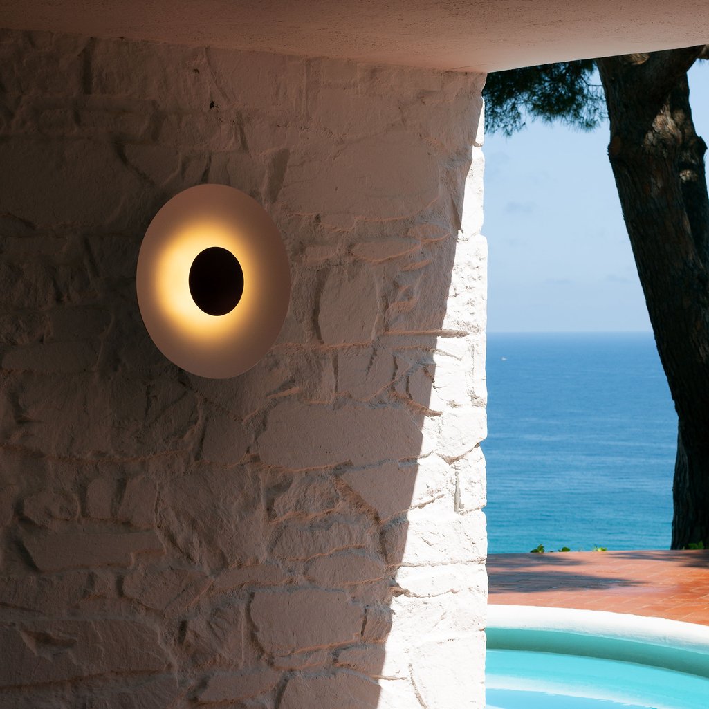 Außenwandleuchte GINGER weiß mit schwarz