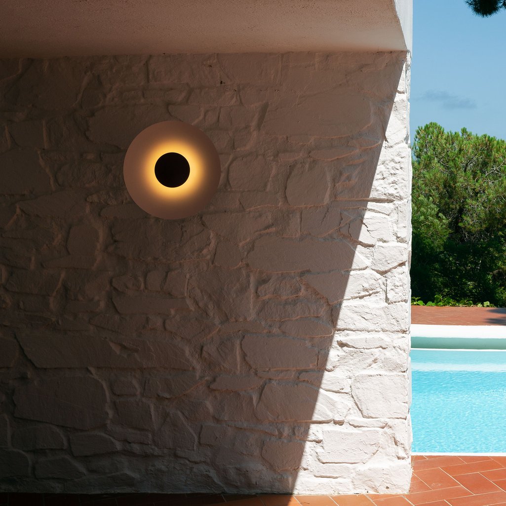 Außenwandleuchte GINGER weiß mit schwarz