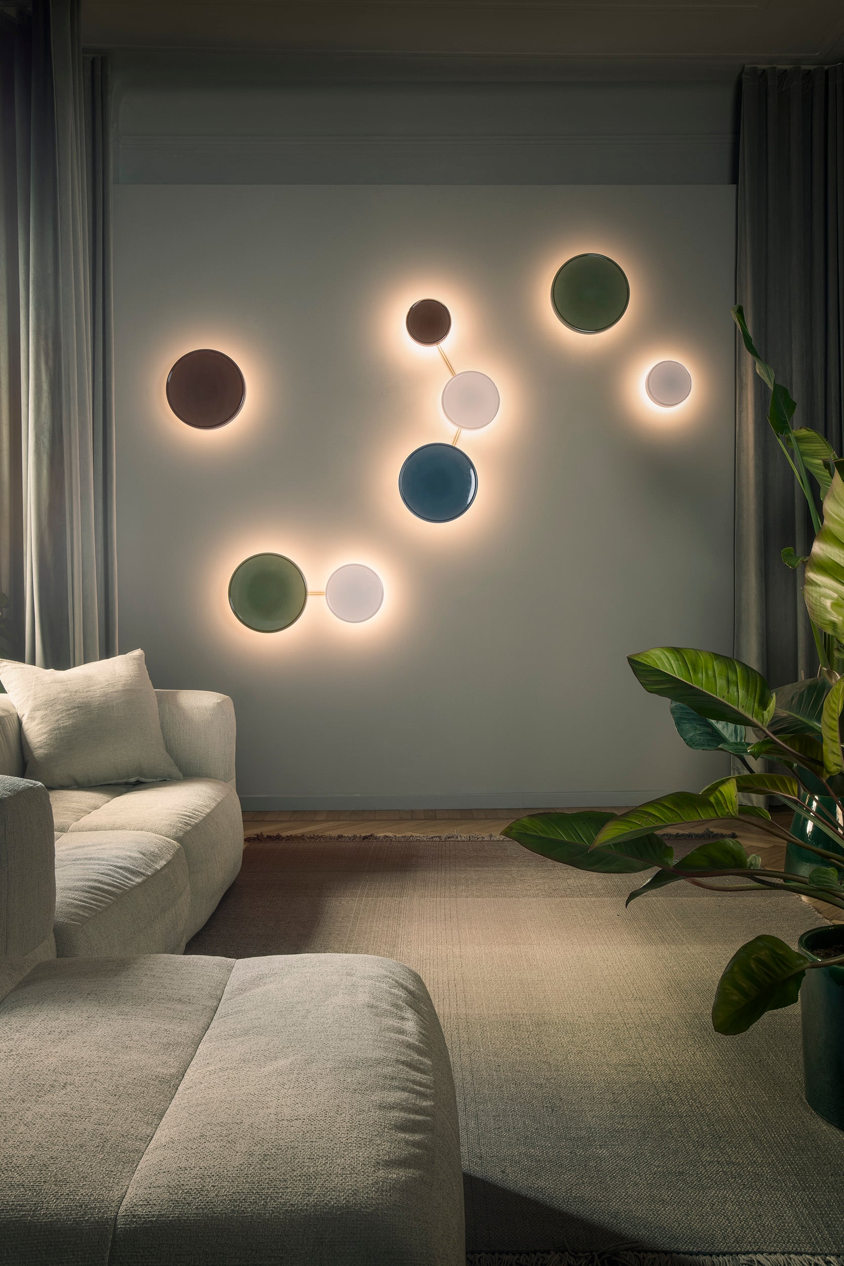 Wandleuchte CARAMEL blau