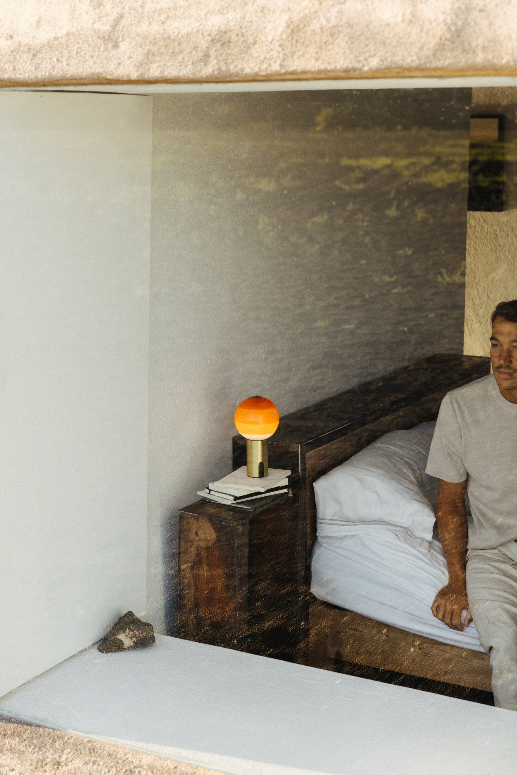 Akku-Lampe DIPPING schokoladenbraun