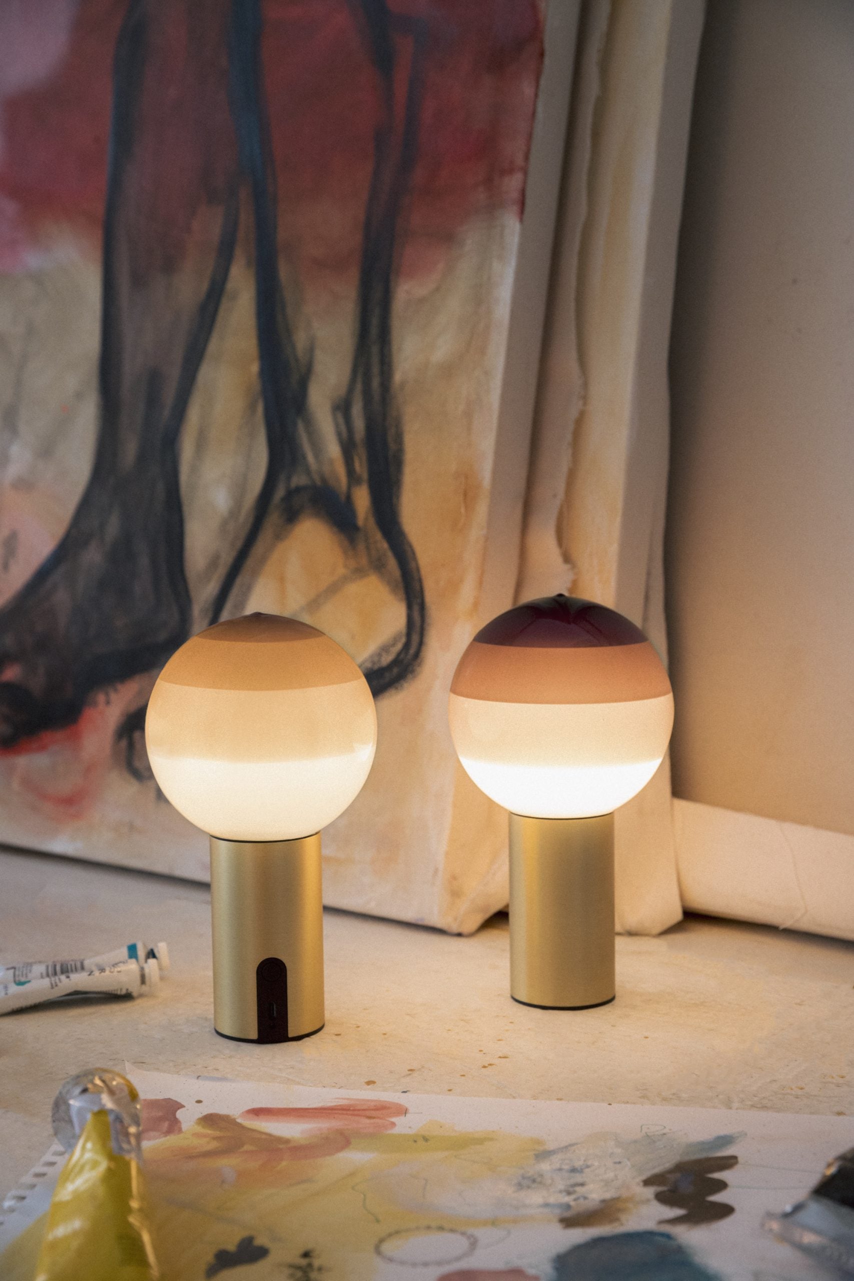 Akku-Lampe DIPPING schokoladenbraun