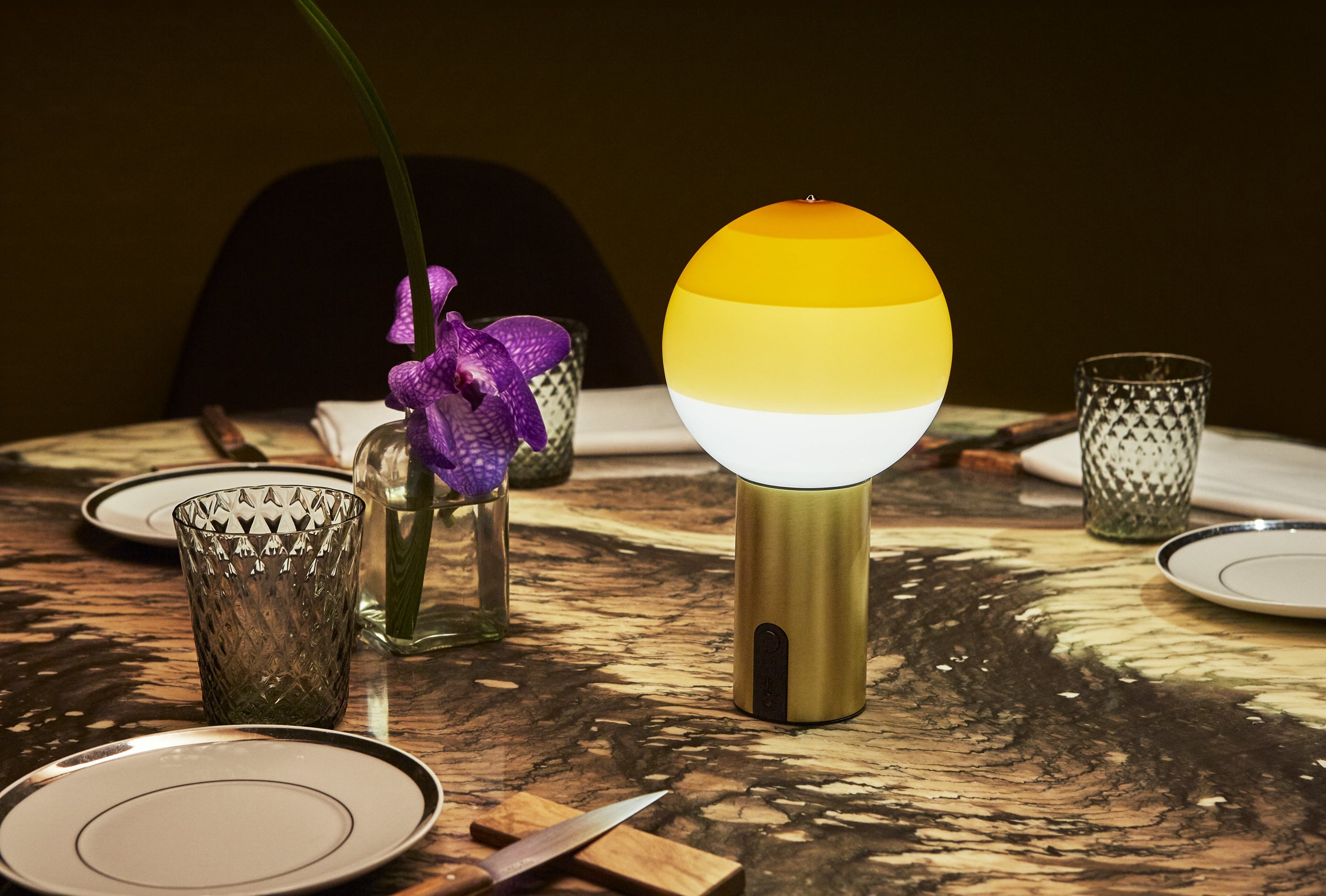 Akku-Lampe DIPPING schokoladenbraun