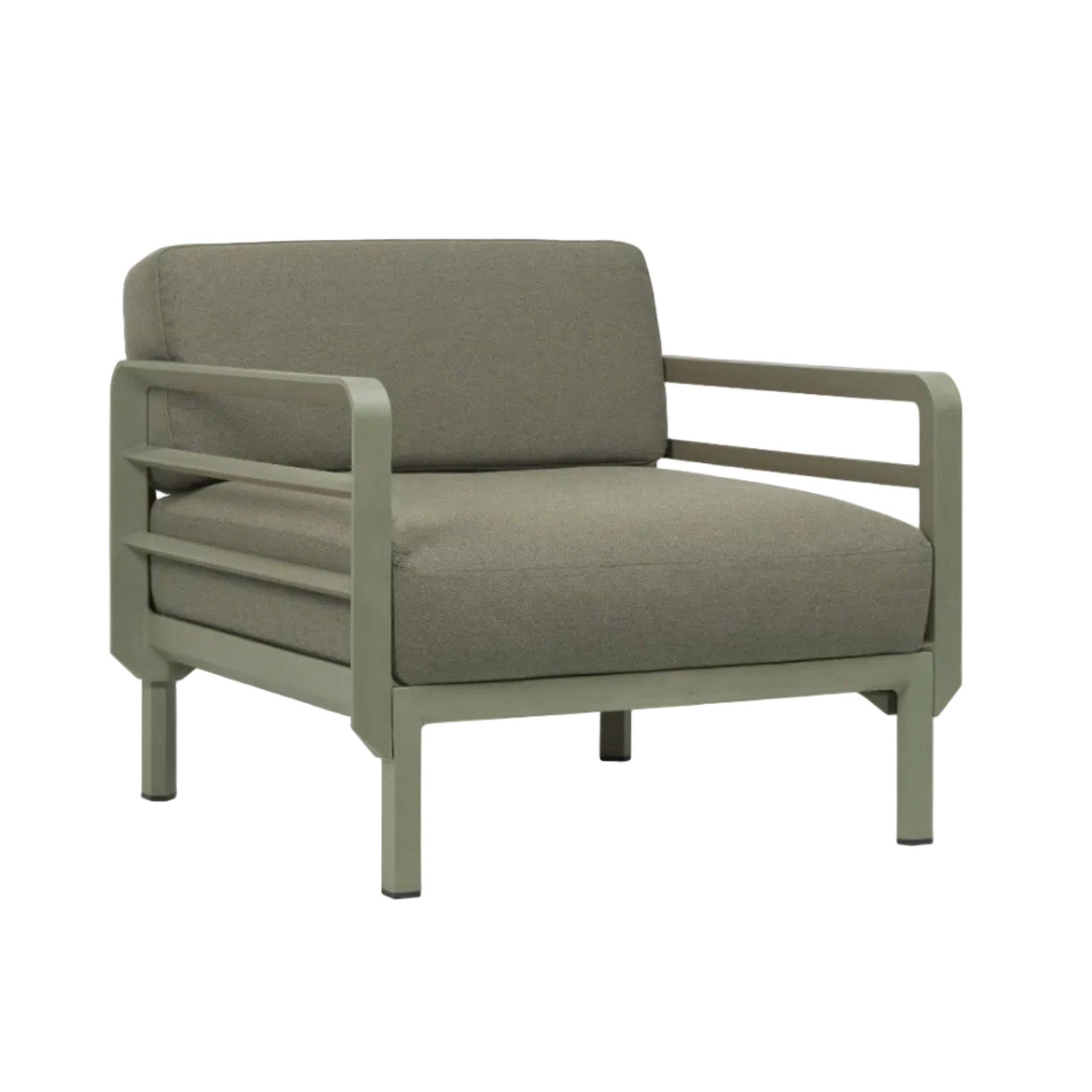 MAXIMO Thyme Green Outdoor Armchair with Green Base