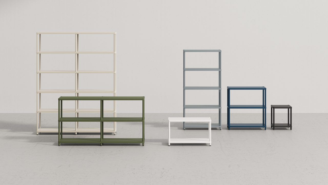 Regał podwójny STILT metalowy – .mdd