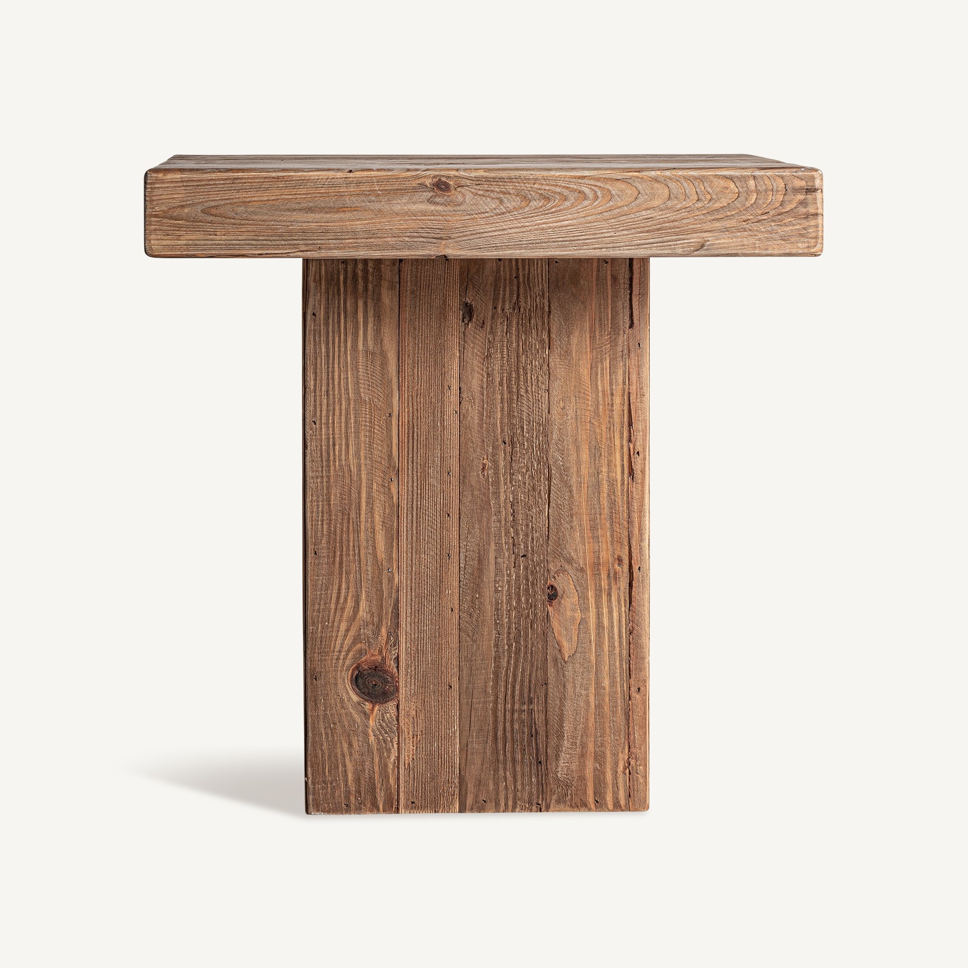 BREIVE Side Table Recycled Pine Wood