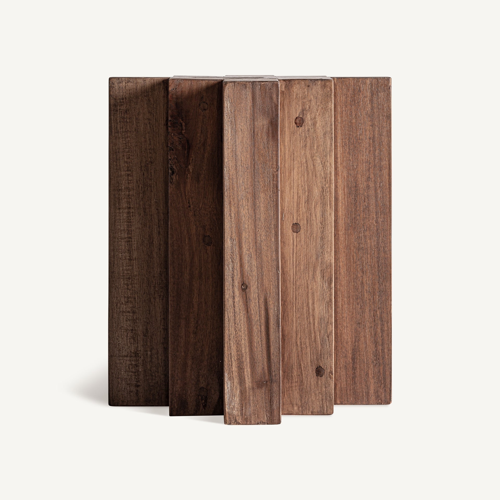 BRUTALIST Side Table Recycled Wood