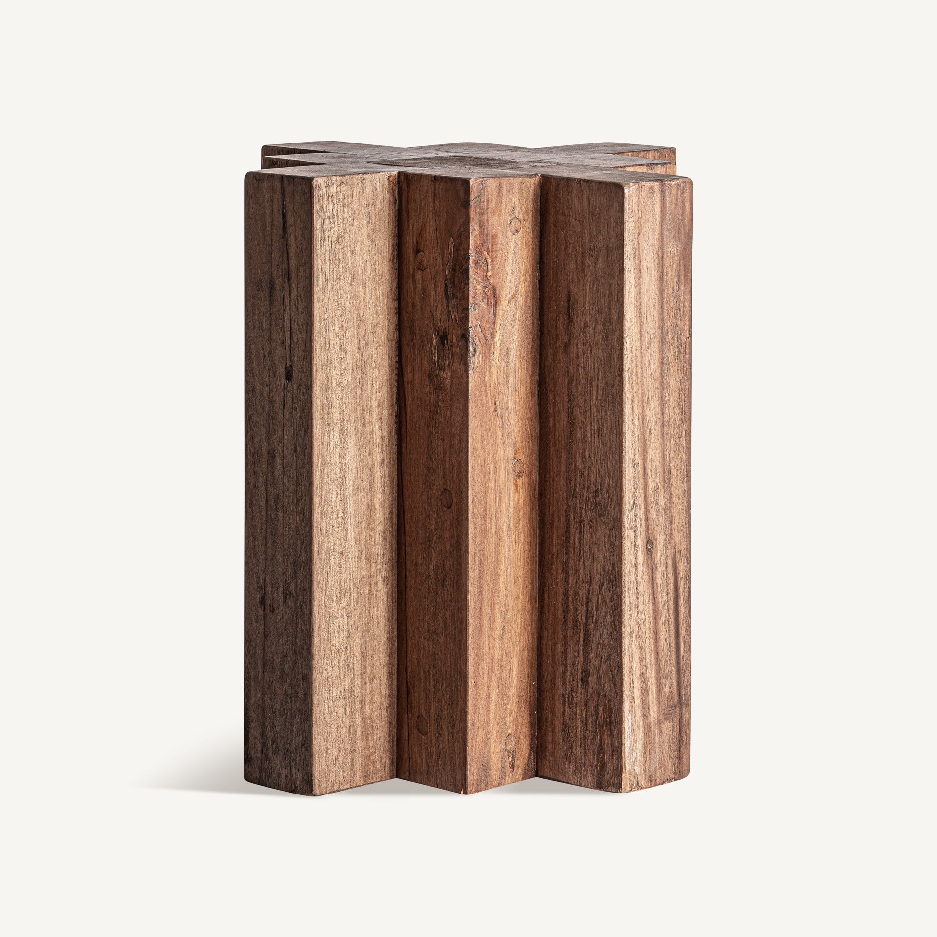 BRUTALIST Side Table Recycled Wood