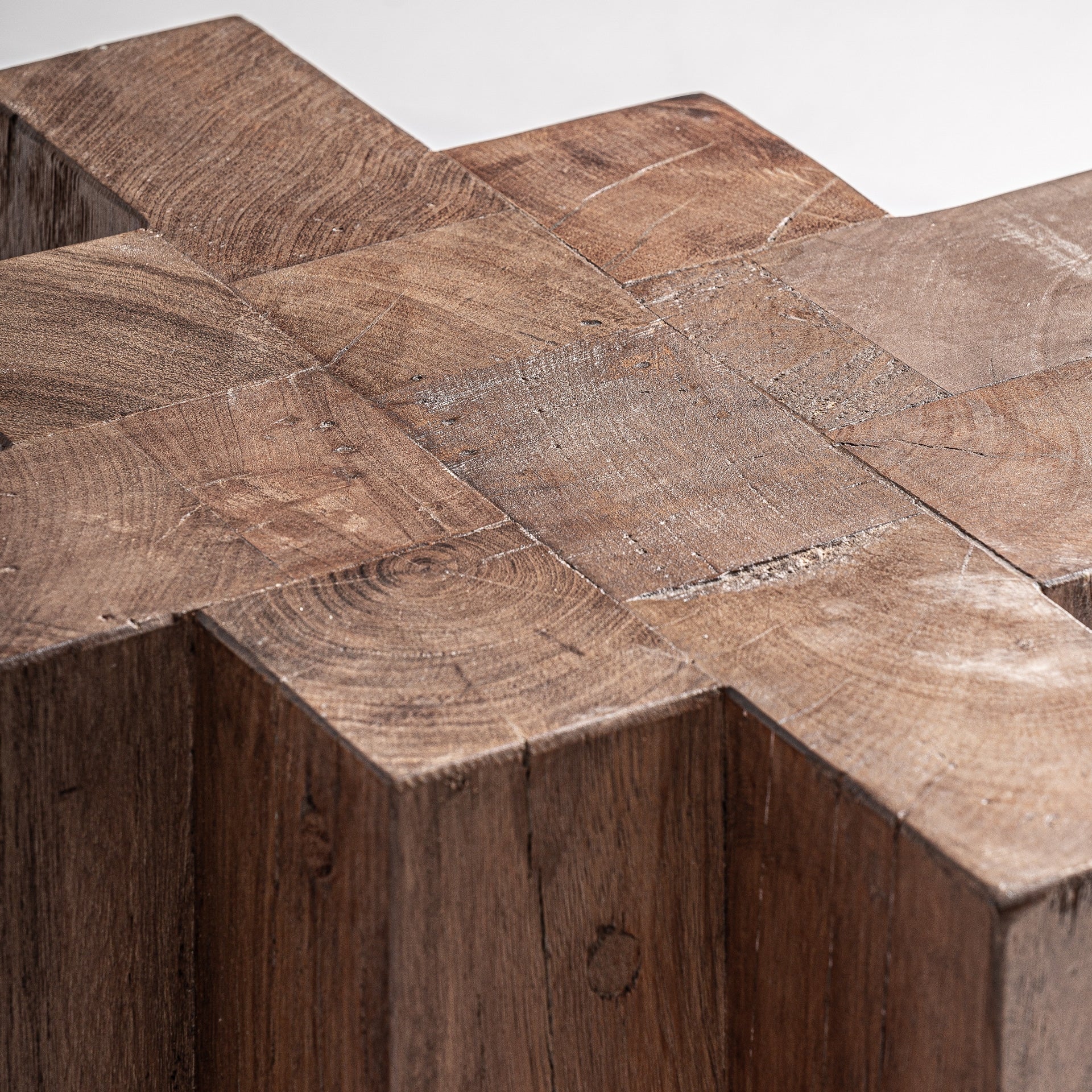 BRUTALIST Side Table Recycled Wood