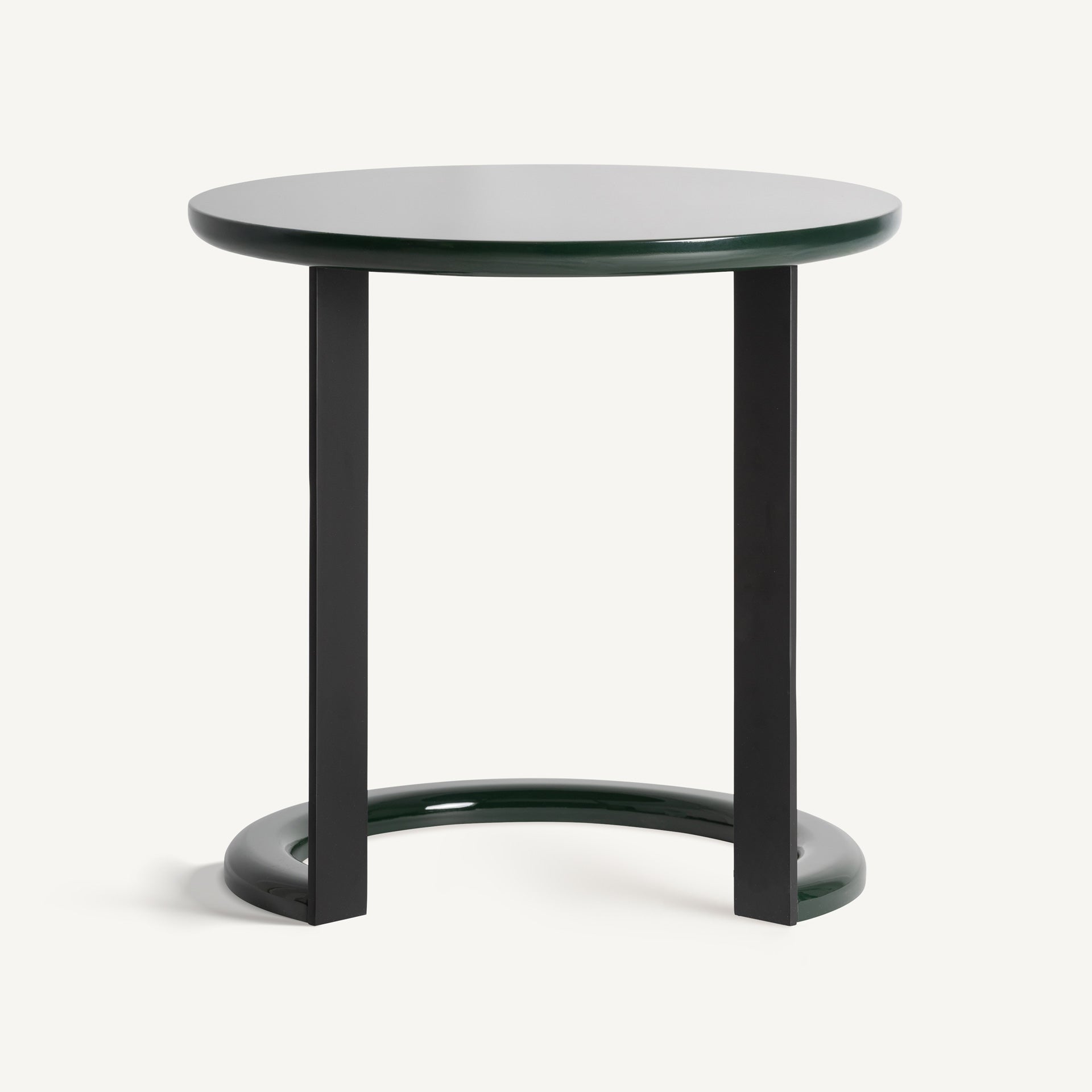 HERISAU Side Table with Green Top and Black Base