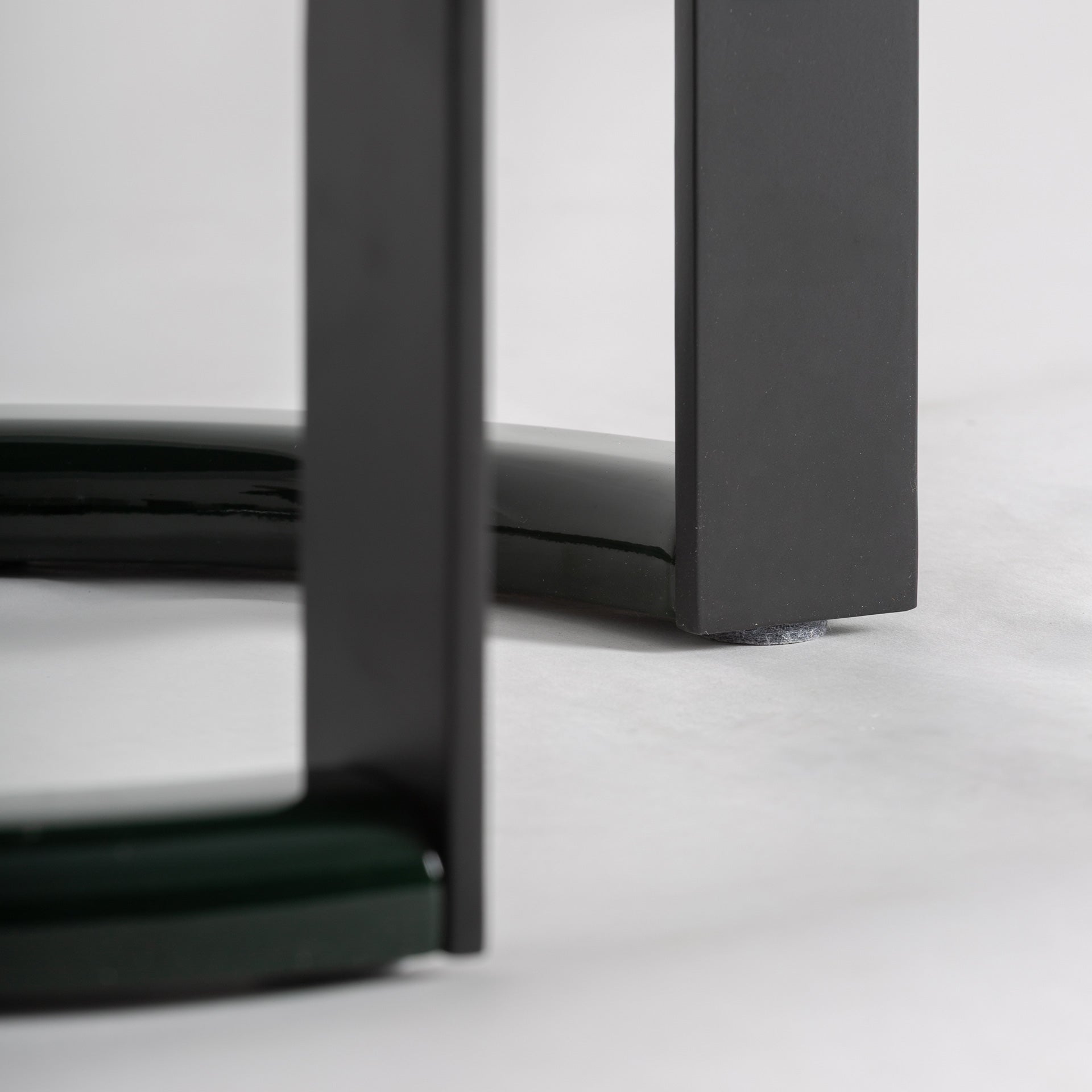 HERISAU Side Table with Green Top and Black Base