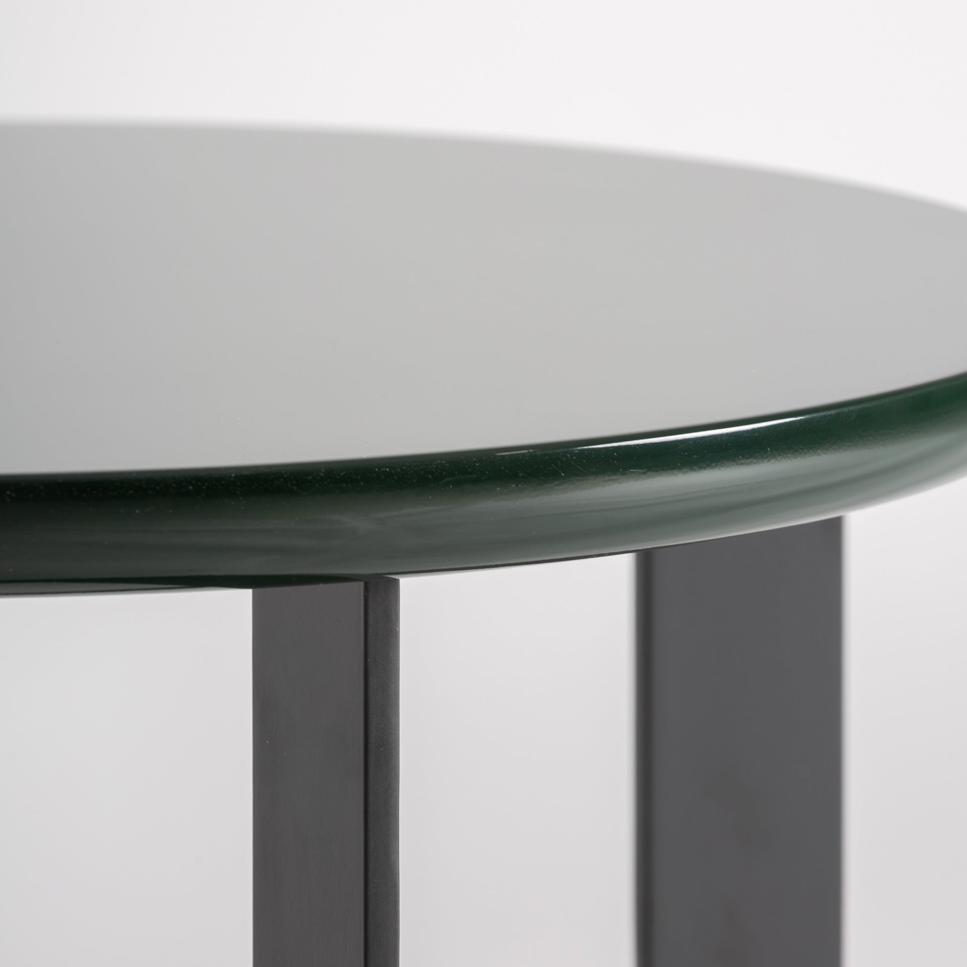 HERISAU Side Table with Green Top and Black Base