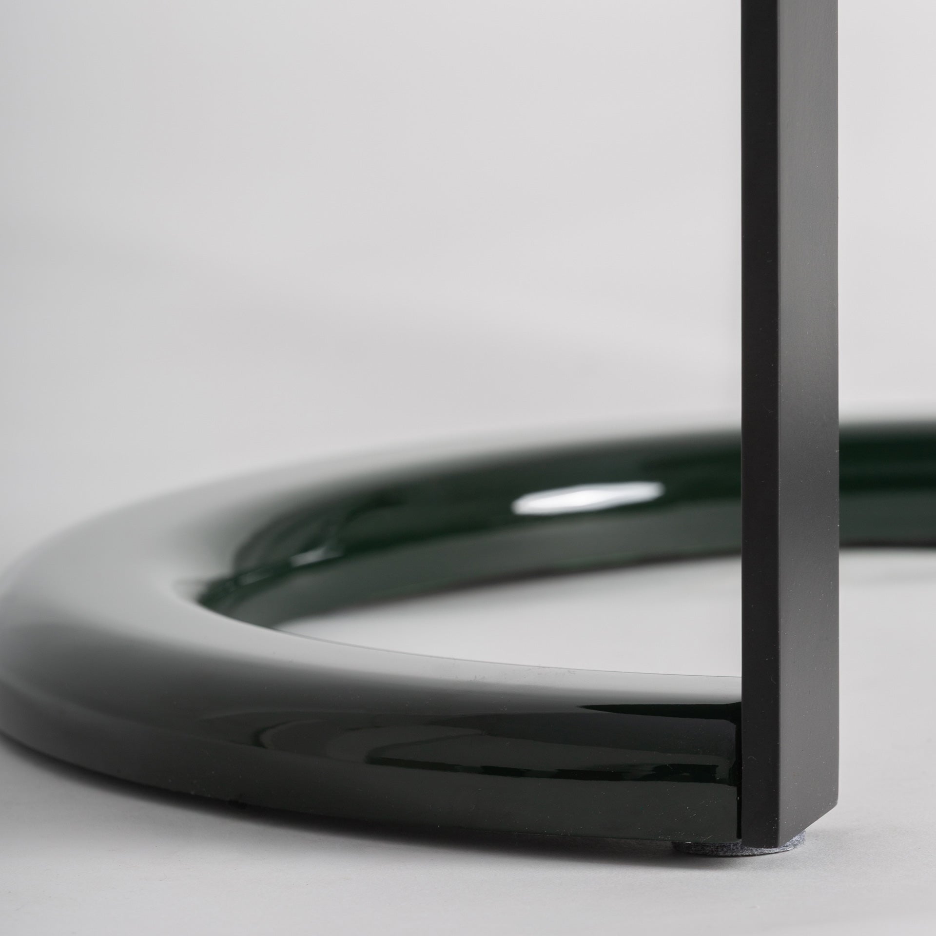 HERISAU Side Table with Green Top and Black Base