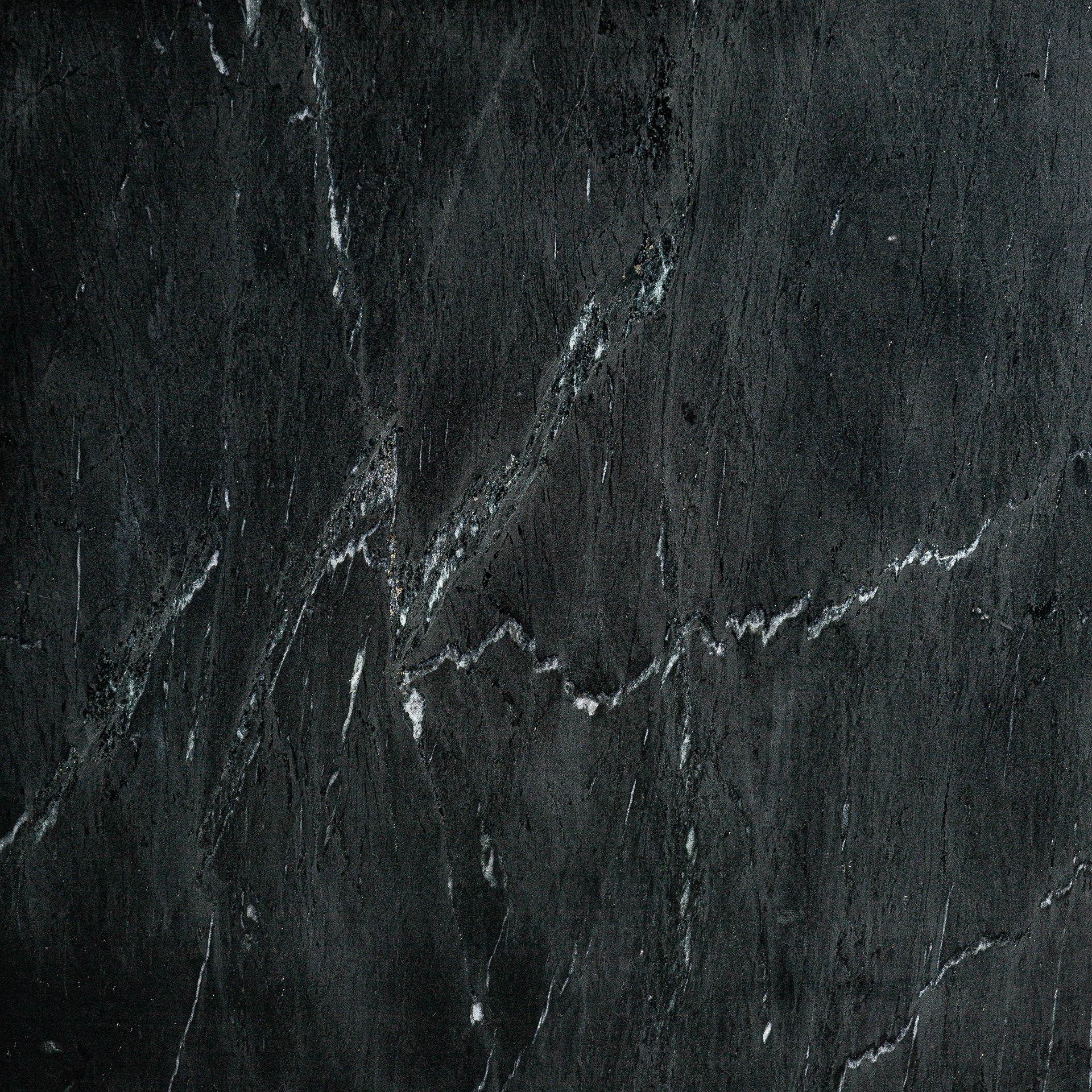 Beistelltisch mit doppelter Tischplatte MARQUINA schwarzer Marmor
