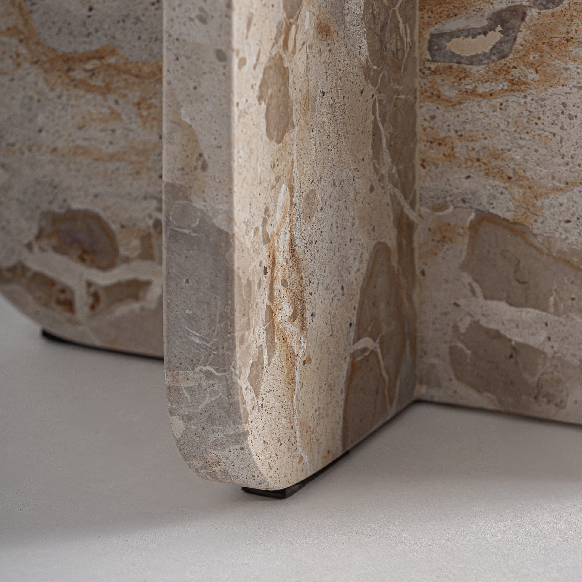 Beistelltisch SWALMEN beige Marmor
