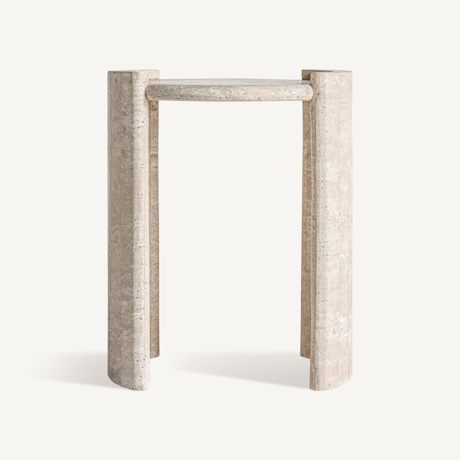 THIENNES Round Side Table Travertine