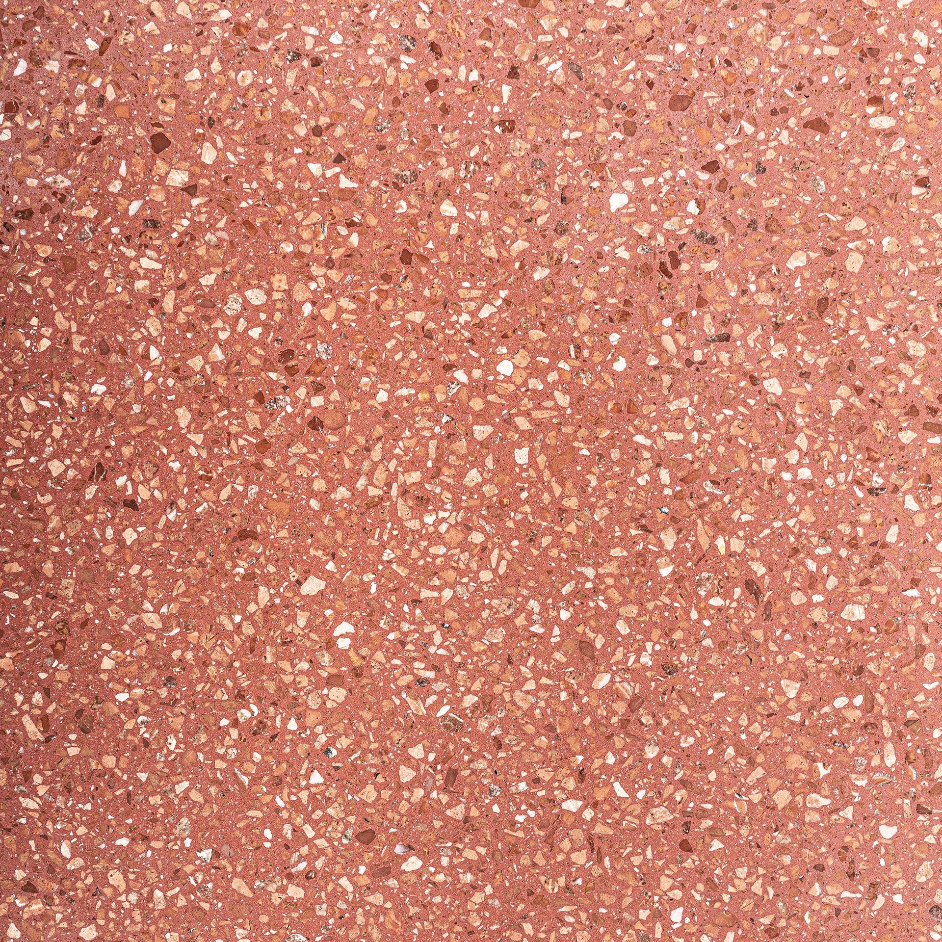 ALFERCE Bar Table in Burgundy Terrazzo with Wooden Base