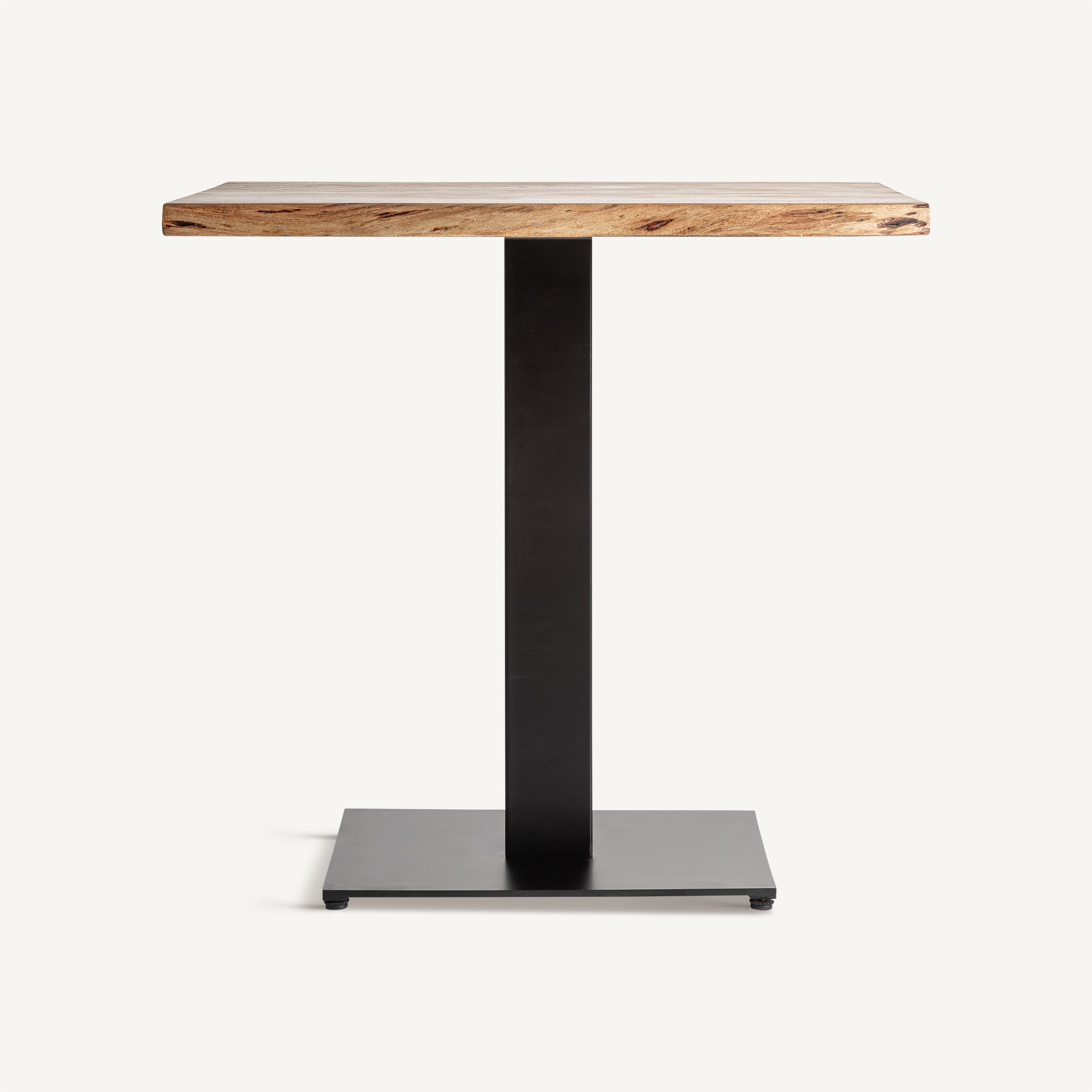 TINJAT Bar Table Acacia Wood with Black Base