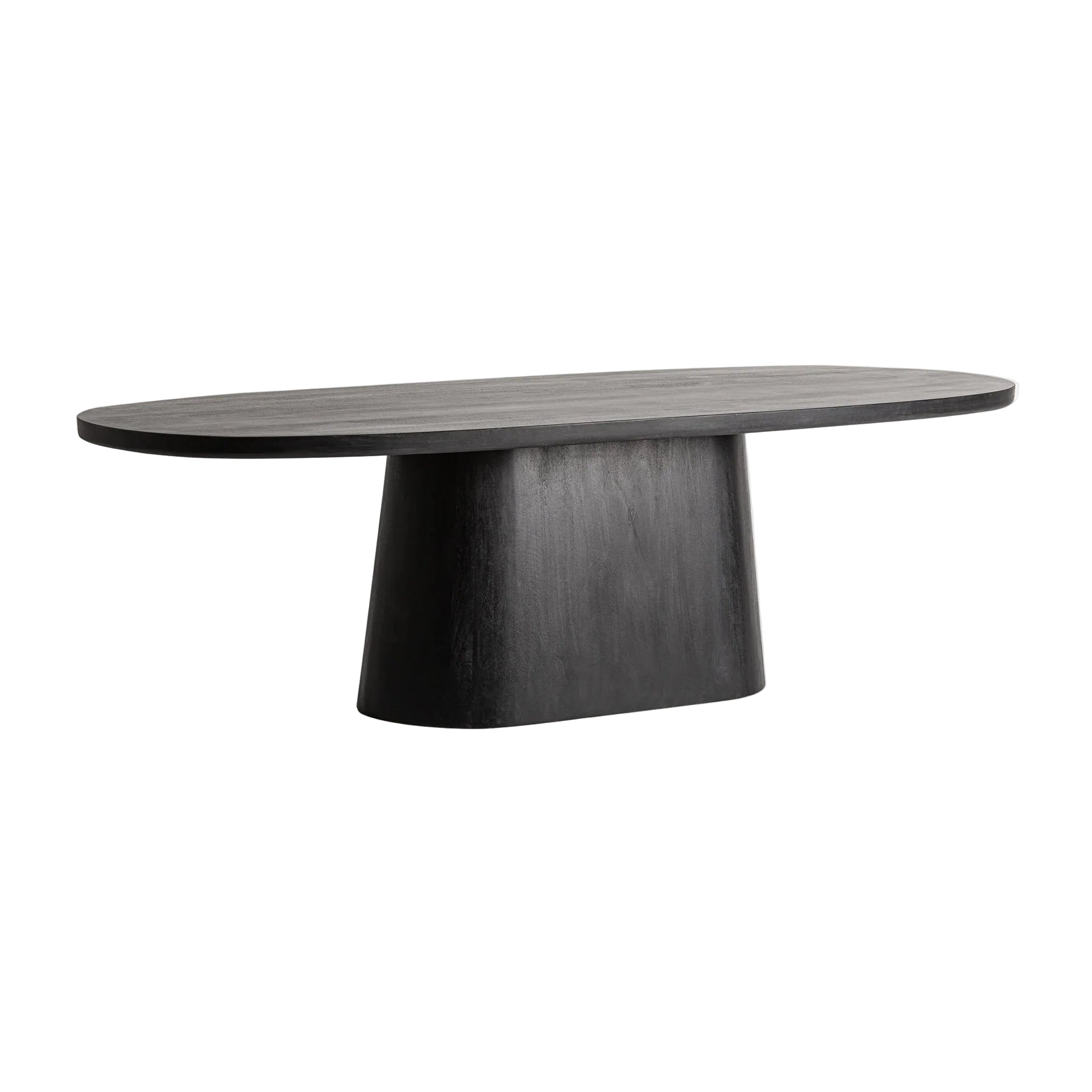 Ovaler Tisch NAUEN schwarzes Mangoholz