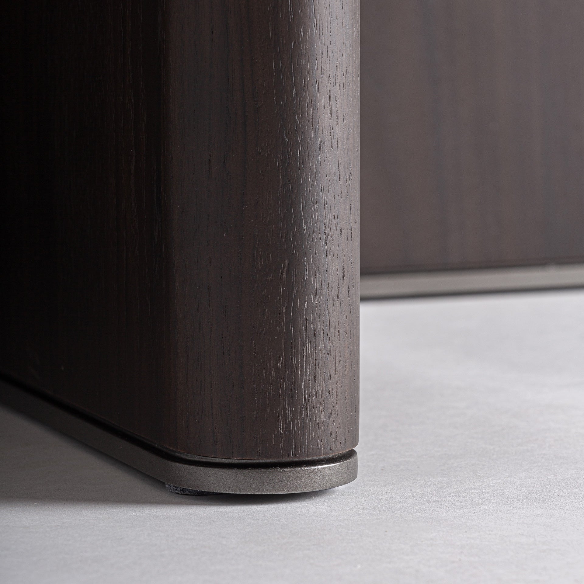 BRANSBY Coffee Table in Dark Ash Wood with Glass Top