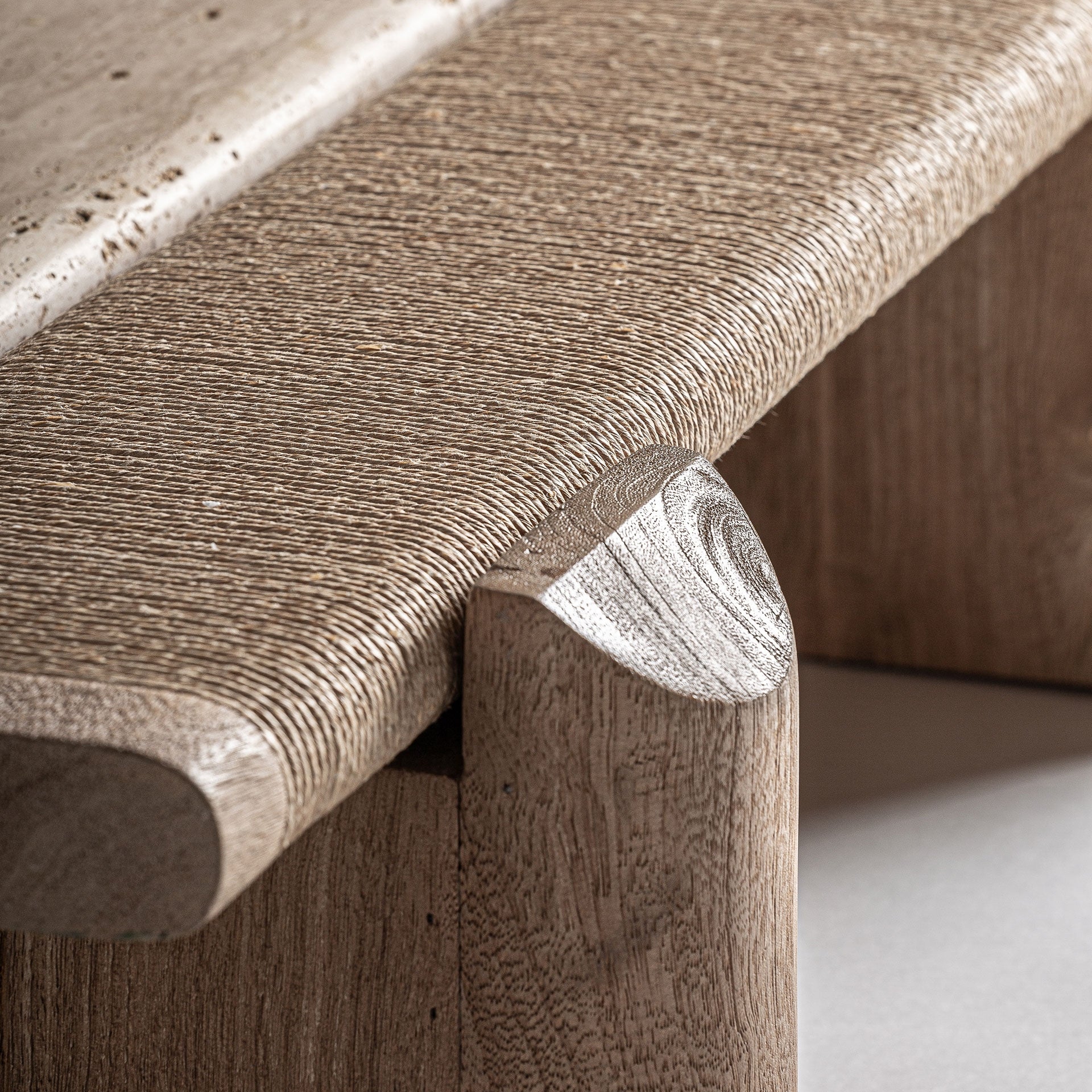 JACQUARD Coffee Table in Mango Wood with Marble