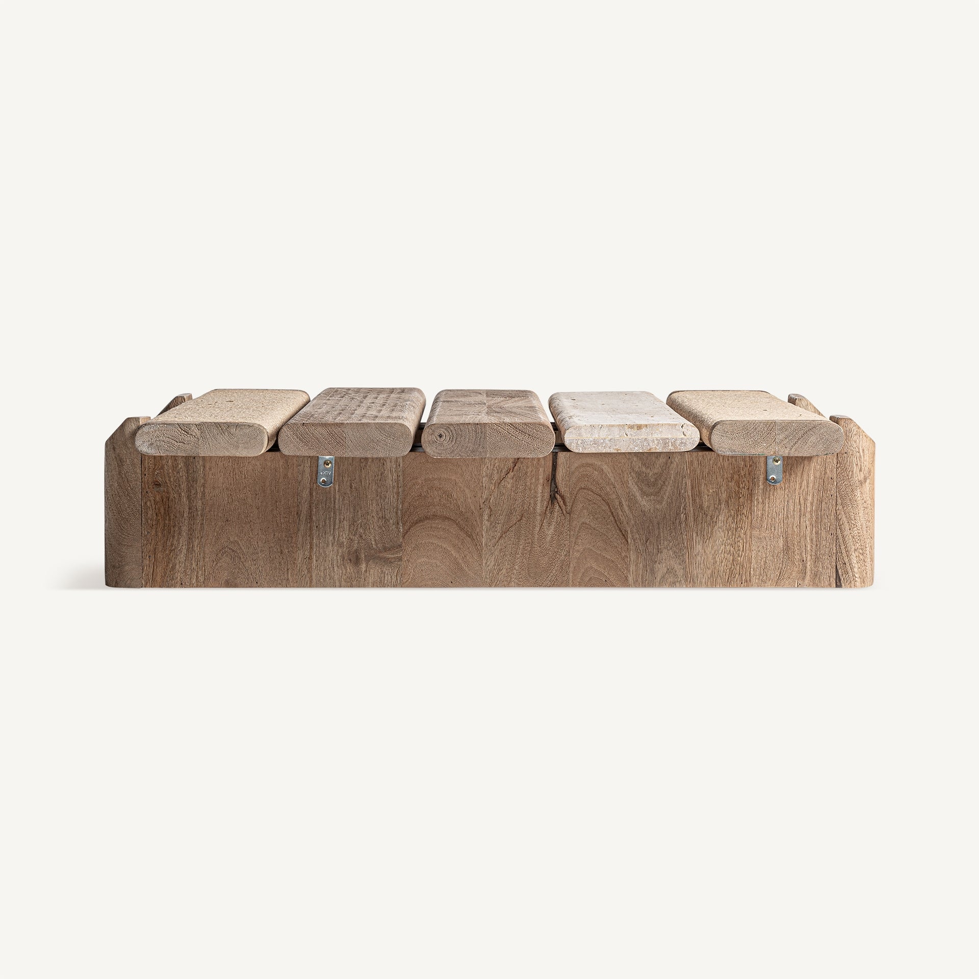 JACQUARD Coffee Table in Mango Wood with Marble