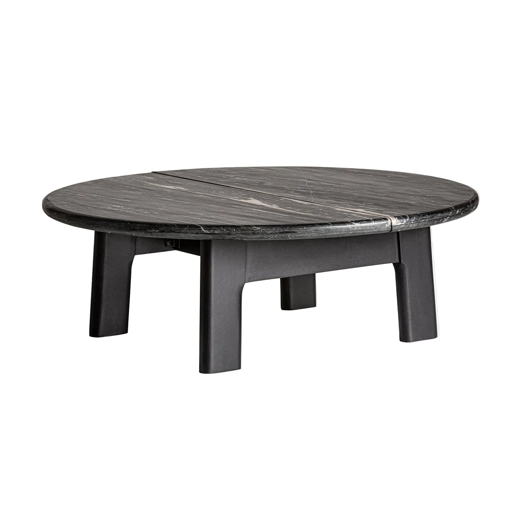 NARA Coffee Table Black Oak with Black Marble Top