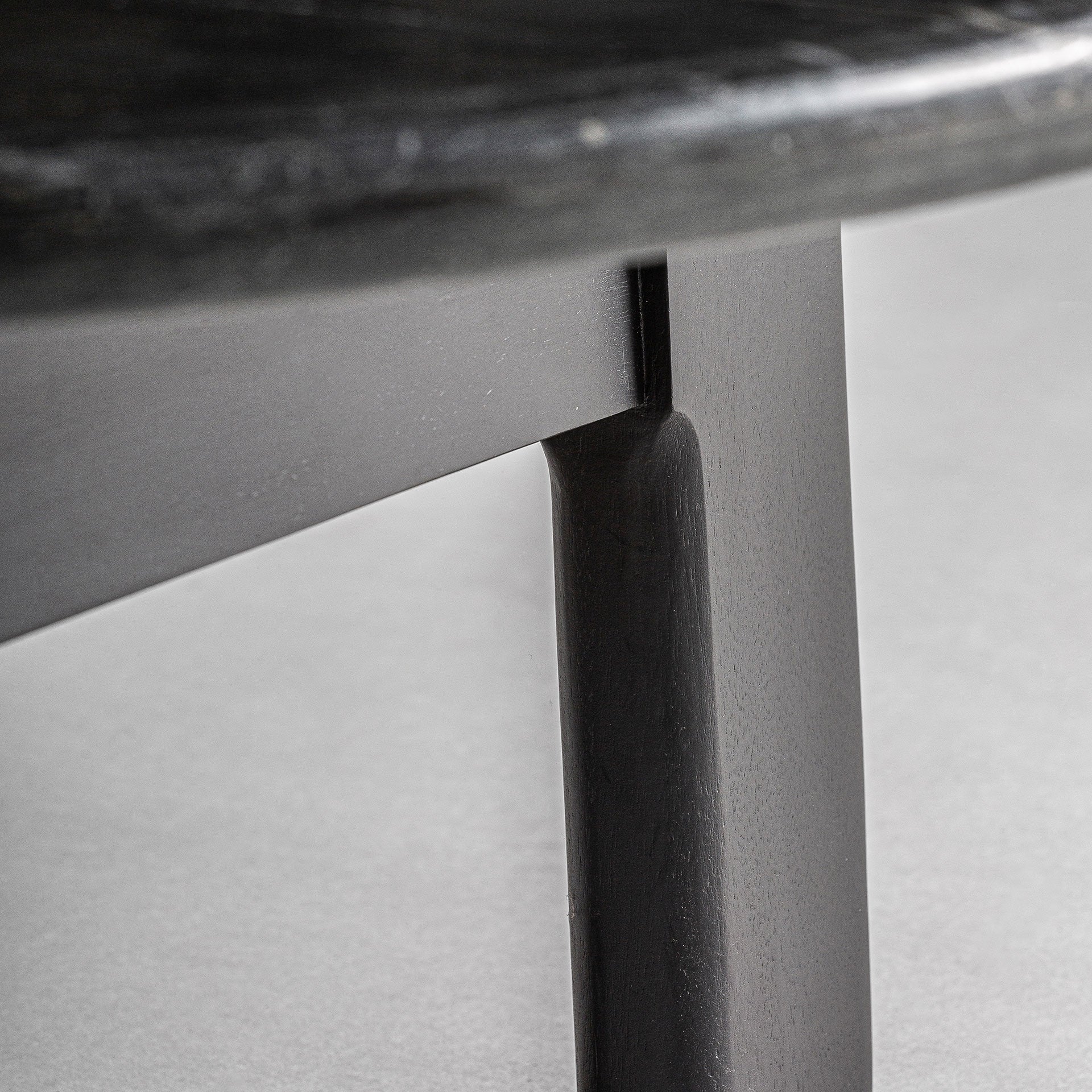 NARA Coffee Table Black Oak with Black Marble Top