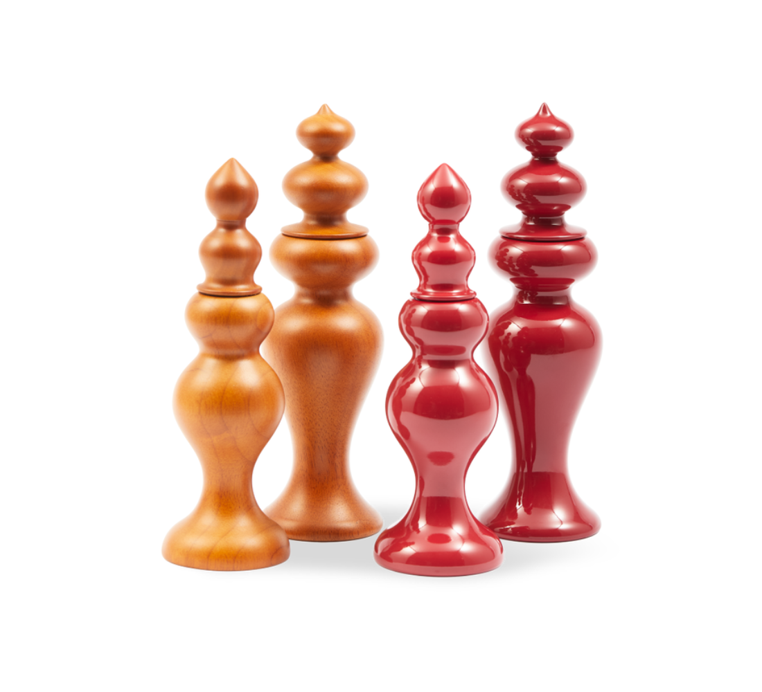 GRINDER SALT/PEPPER salt and pepper mill coral red