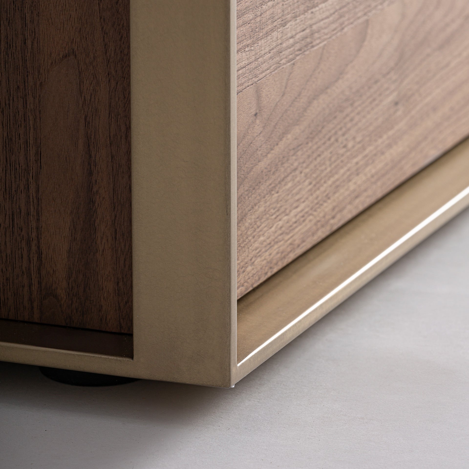 AISBY TV Stand in Ash Wood with Glass Top