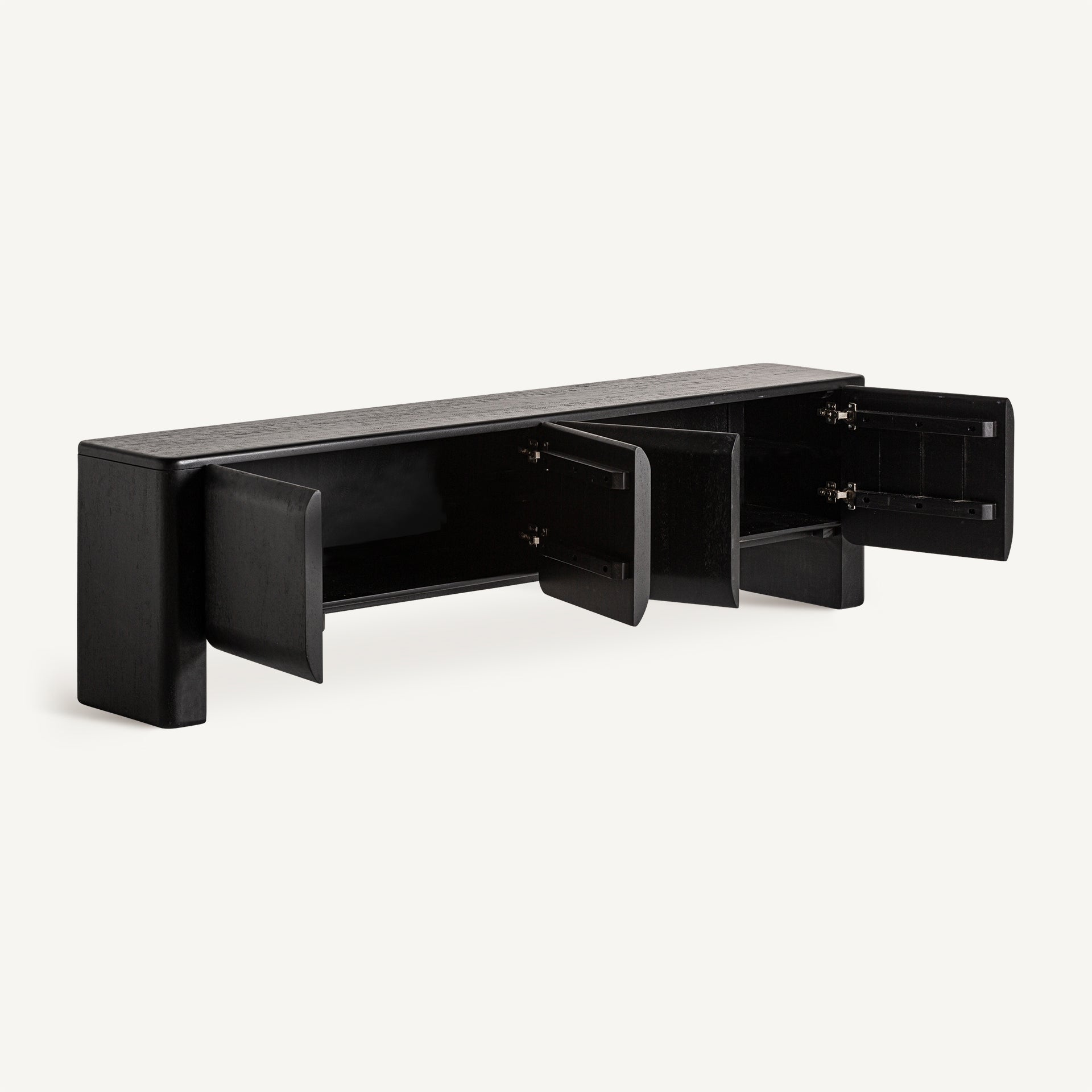 RTV-Sideboard NORFOLK schwarzes Mangoholz