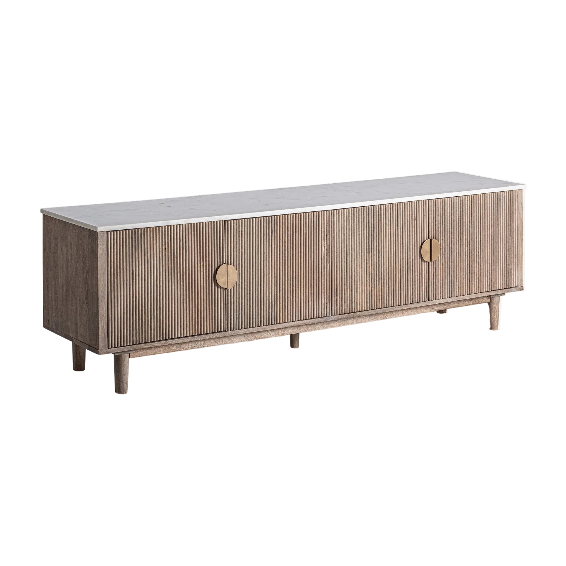 RTV Cabinet ZERF mango wood with marble top