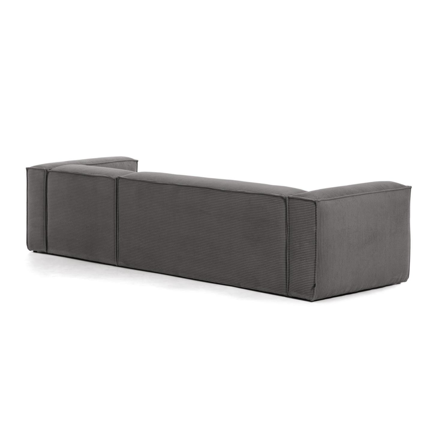 Narożnik 4-osobowy prawostronny BLOK szary sztruks La Forma Eye on Design