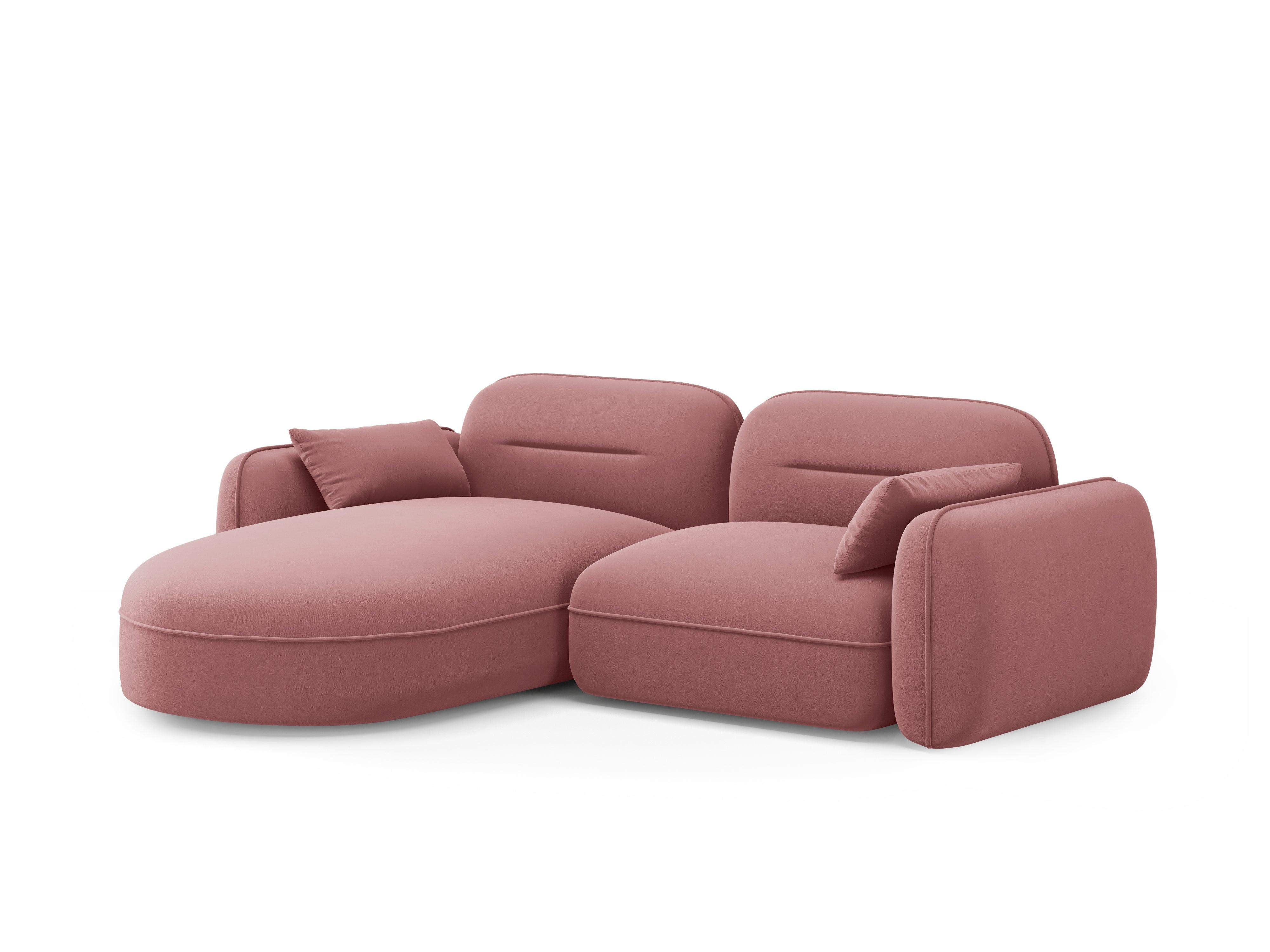 Narożnik modułowy aksamitny lewostronny 3-osobowy SYDNEY łososiowy Cosmopolitan Design Eye on Design