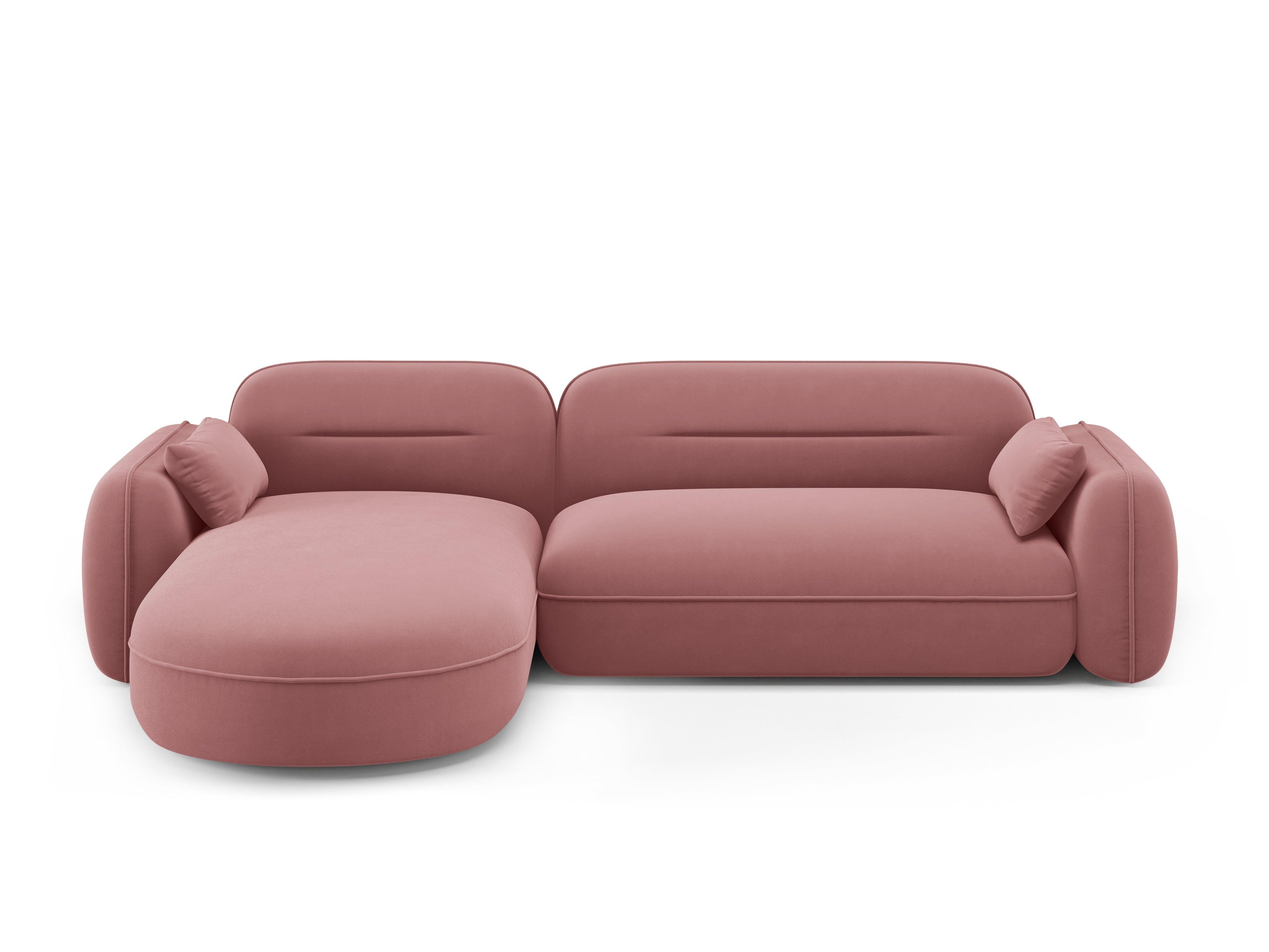 Narożnik modułowy aksamitny lewostronny 3,5-osobowy SYDNEY łososiowy Cosmopolitan Design Eye on Design