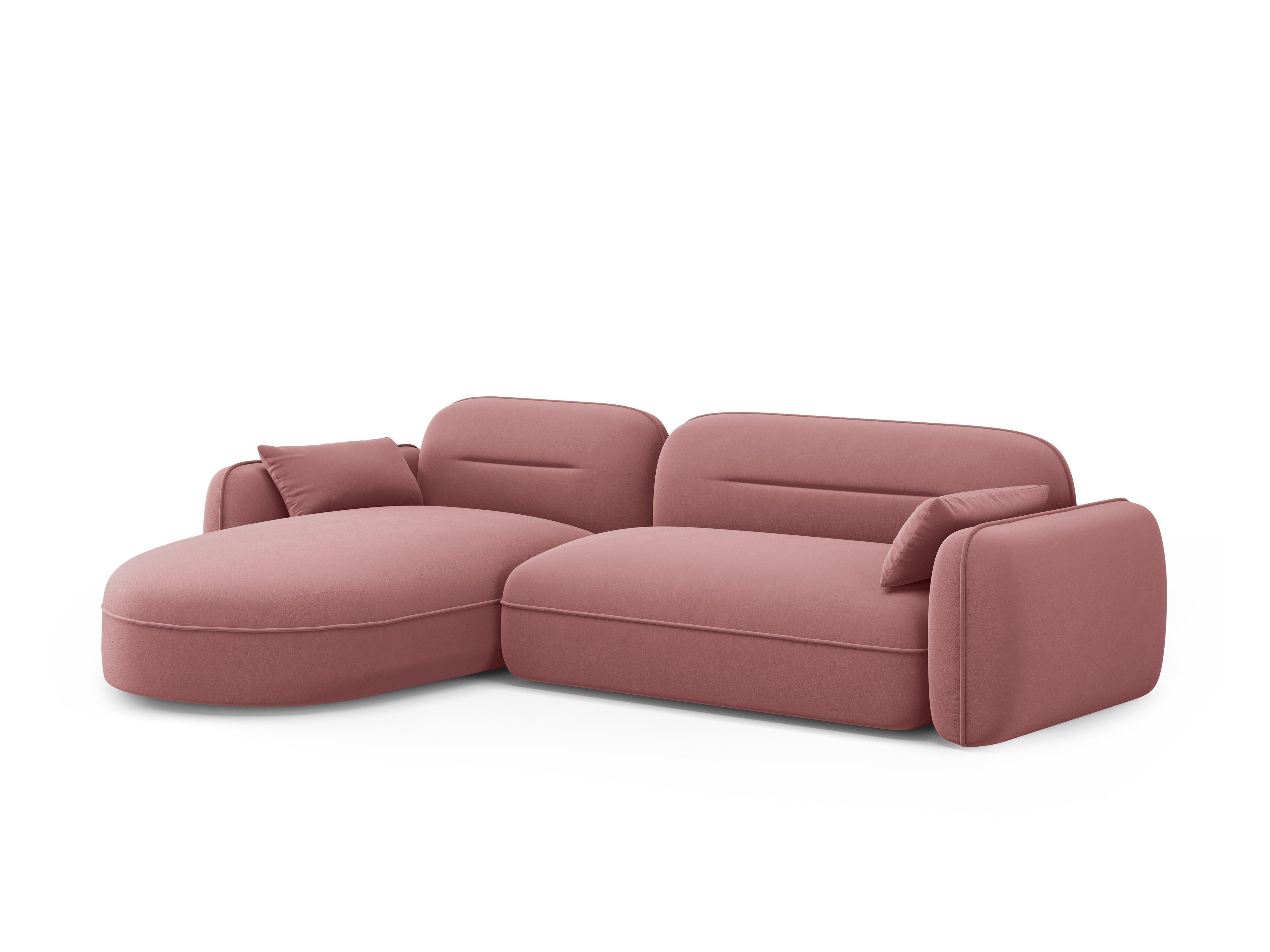 Narożnik modułowy aksamitny lewostronny 3,5-osobowy SYDNEY łososiowy Cosmopolitan Design Eye on Design