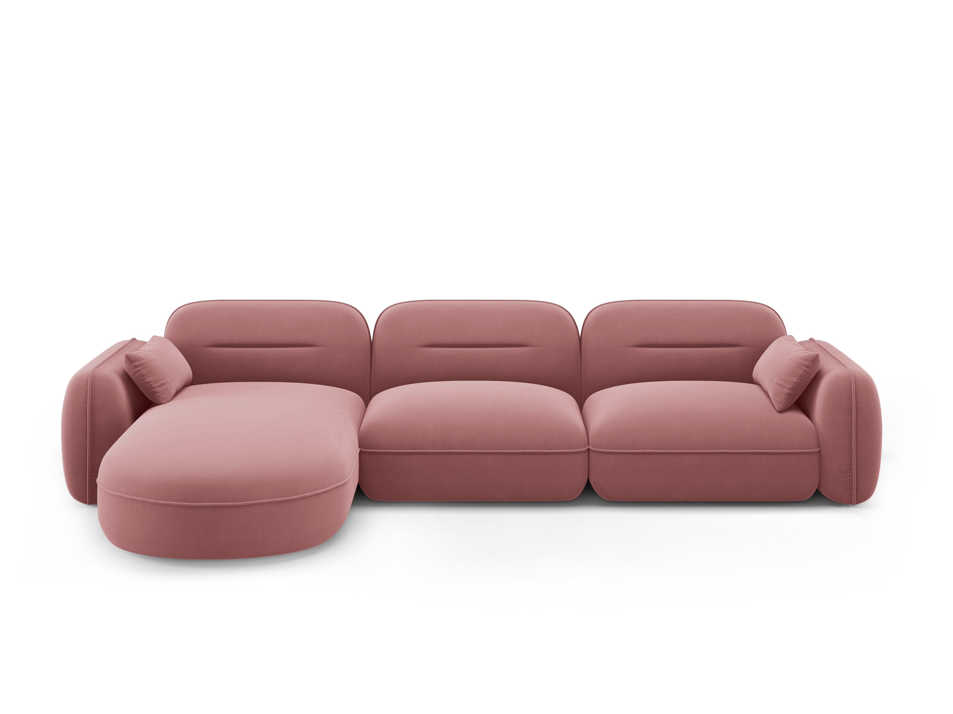 Narożnik modułowy aksamitny lewostronny 4-osobowy SYDNEY łososiowy Cosmopolitan Design Eye on Design