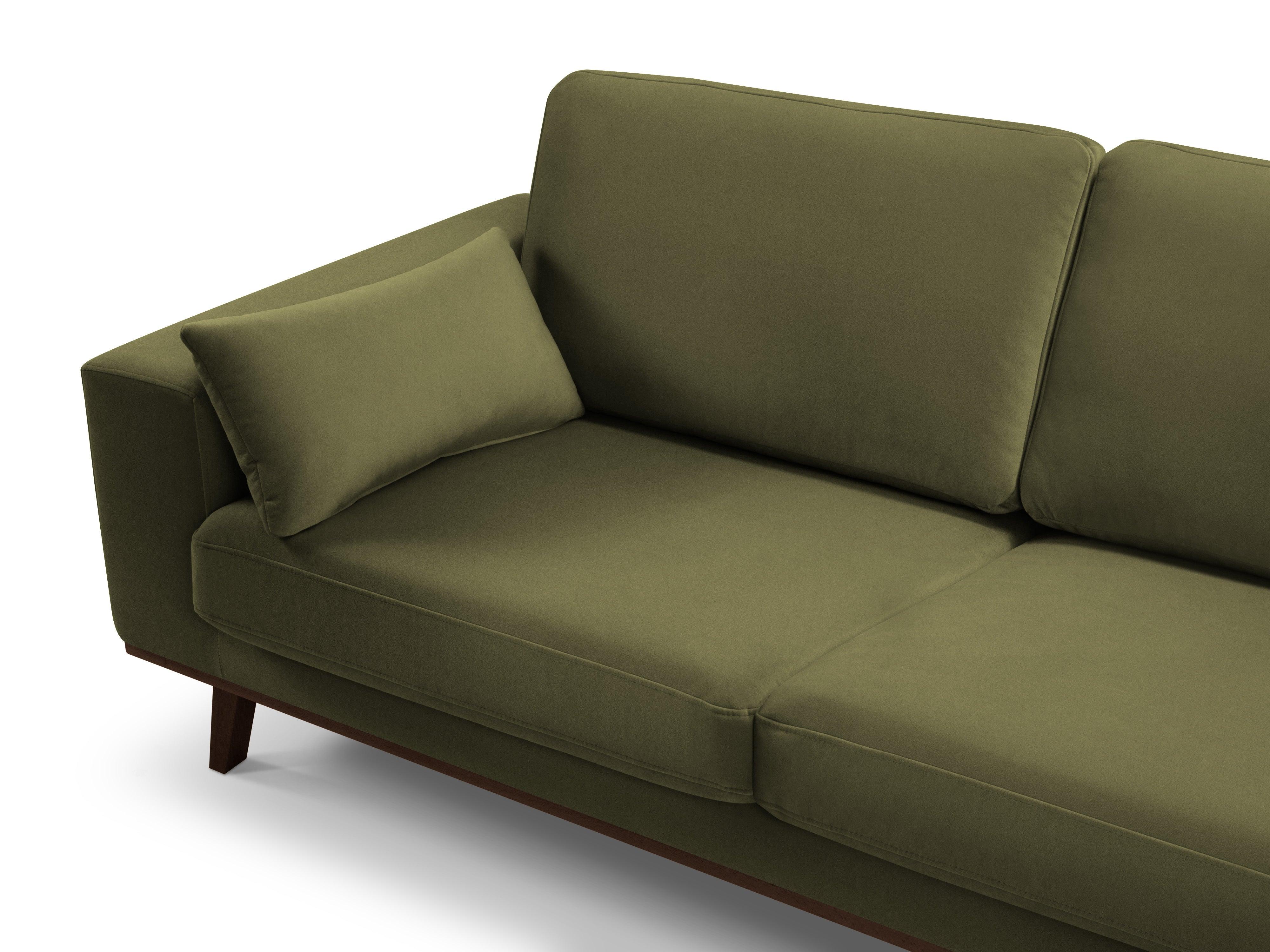 Narożnik aksamitny prawostronny HEBE zielony Mazzini Sofas Eye on Design