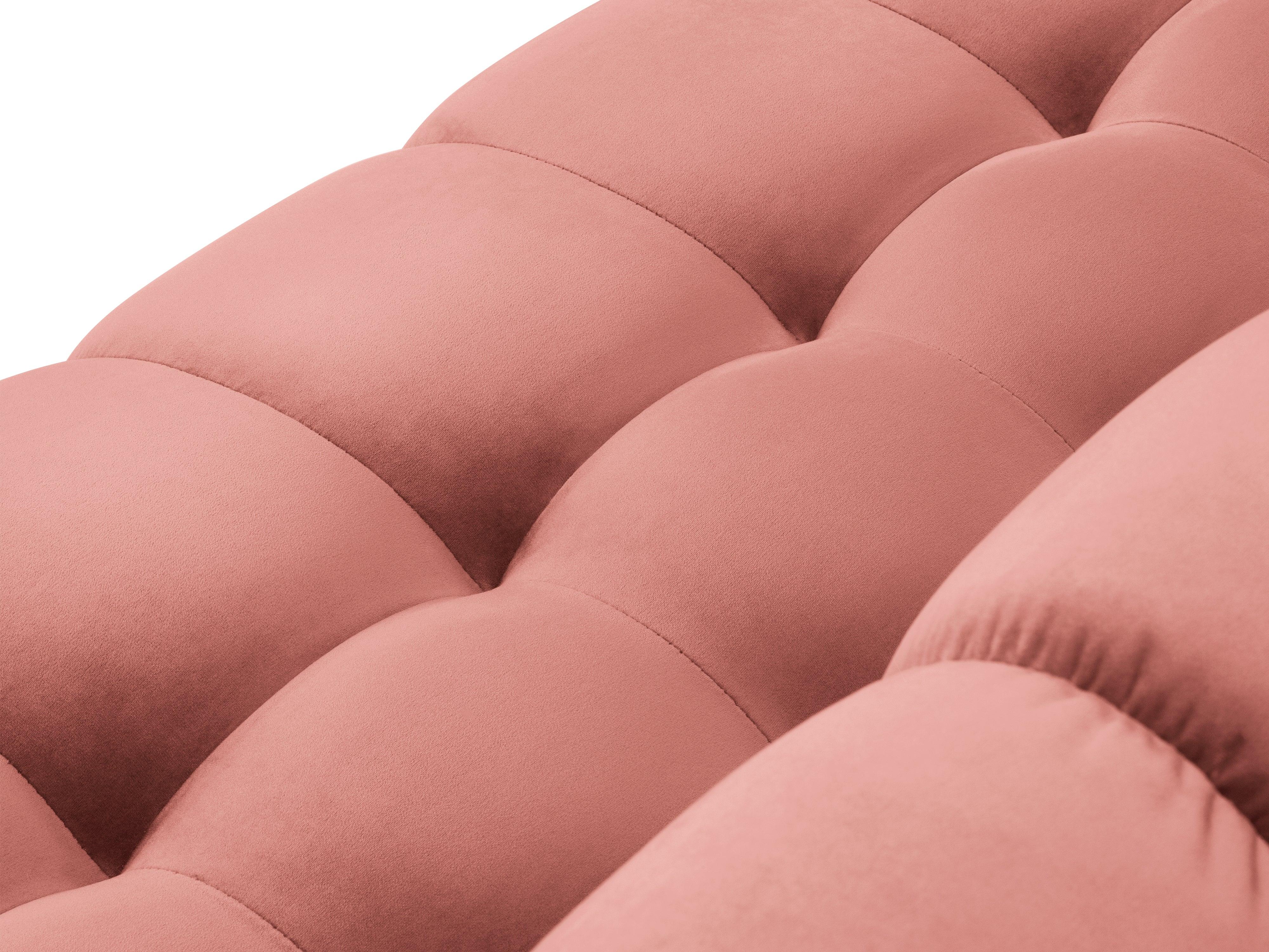 Narożnik aksamitny symetryczny BALI różowy z czarną podstawą Cosmopolitan Design Eye on Design