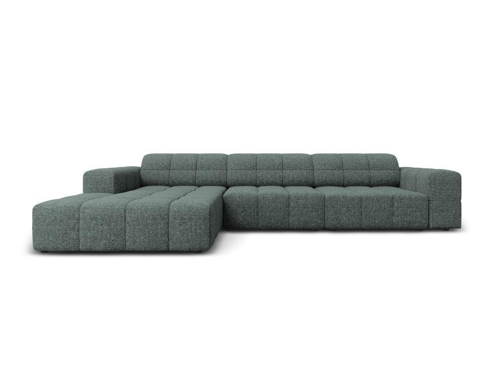 Narożnik lewostronny 4-osobowy CHICAGO petrol szenil Cosmopolitan Design Eye on Design
