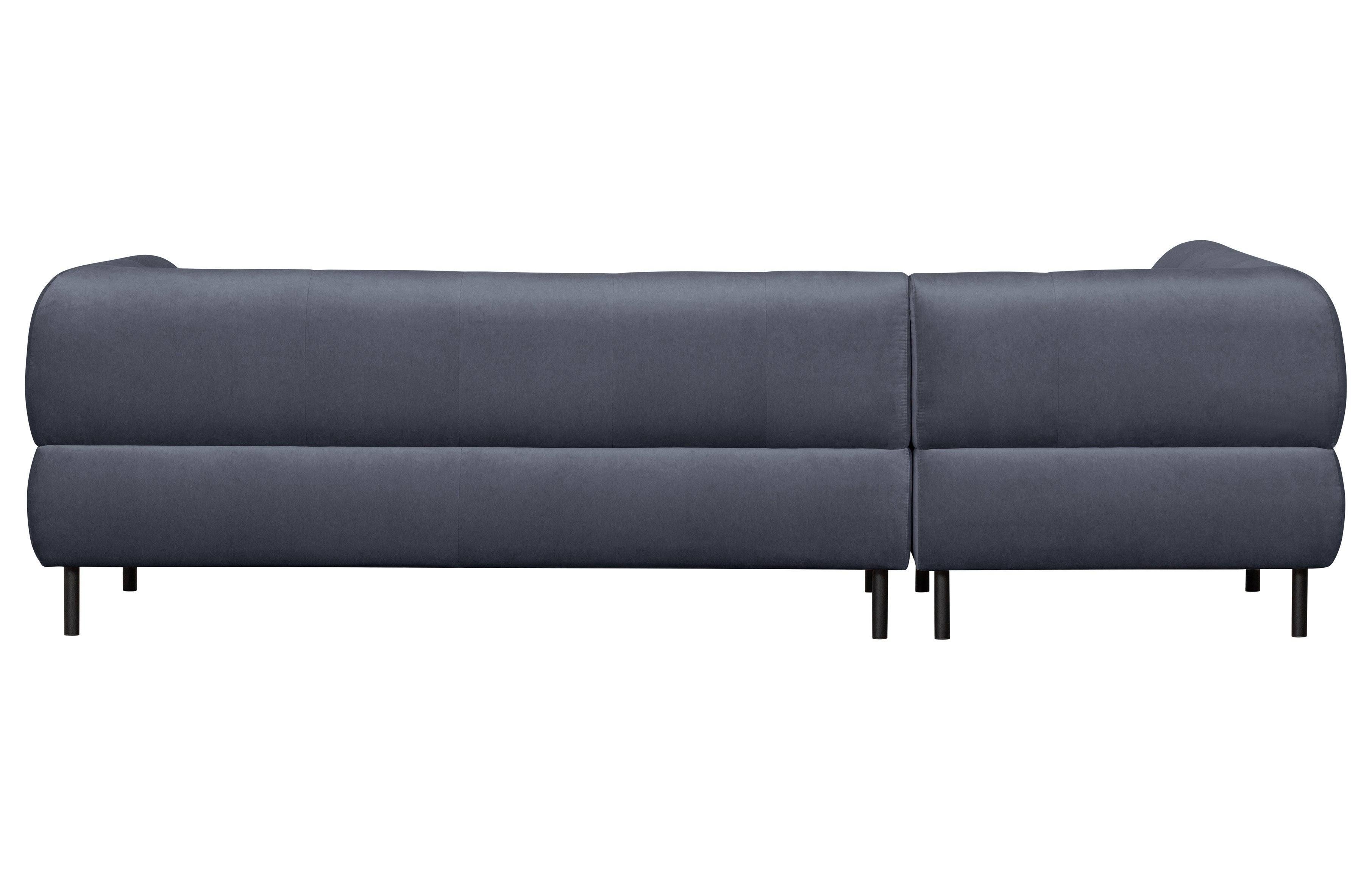 Narożnik lewostronny aksamitny LLOYD antracytowy Woood Exclusive Eye on Design