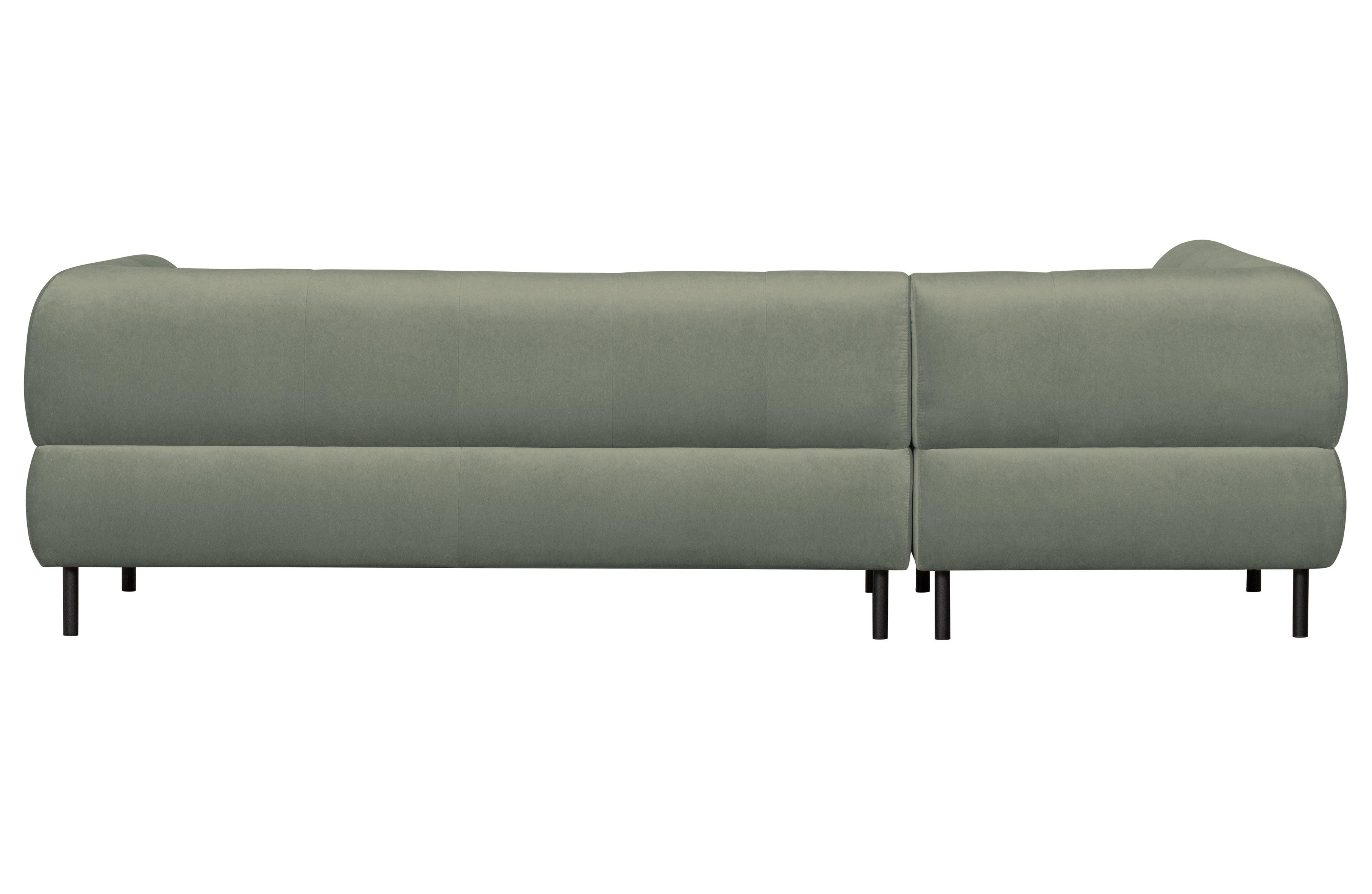 Narożnik lewostronny aksamitny LLOYD jasnozielony Woood Exclusive Eye on Design