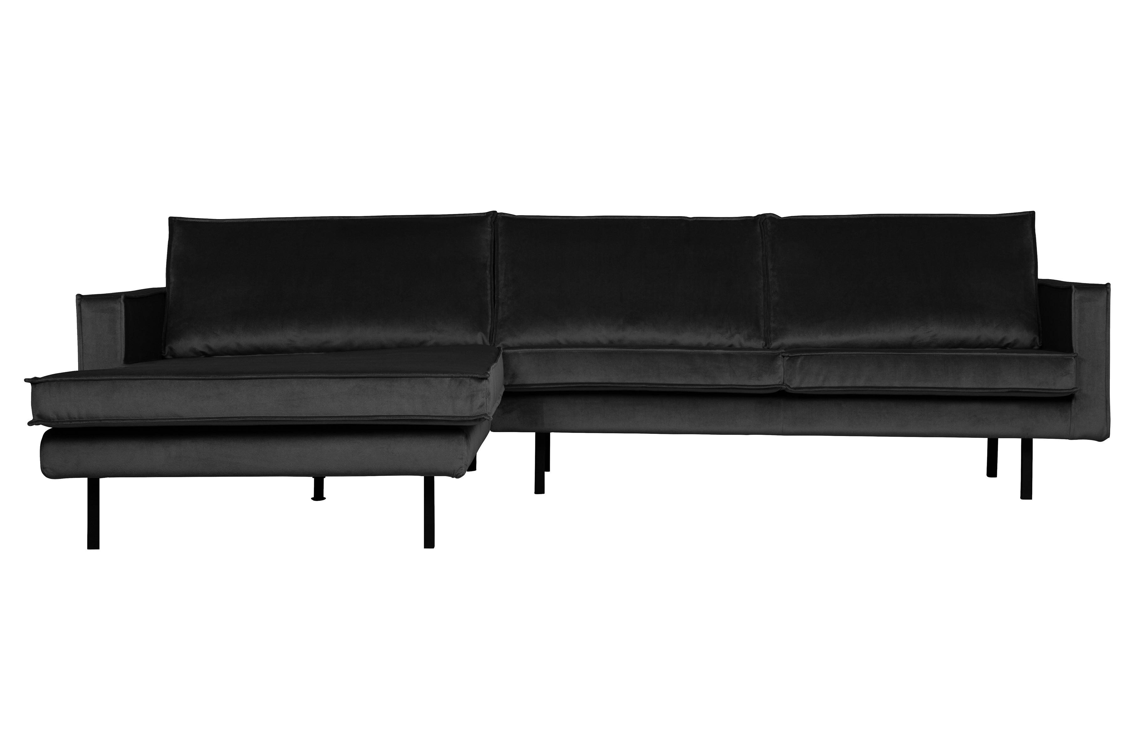 Narożnik lewostronny aksamitny RODEO antracytowy Be Pure Eye on Design