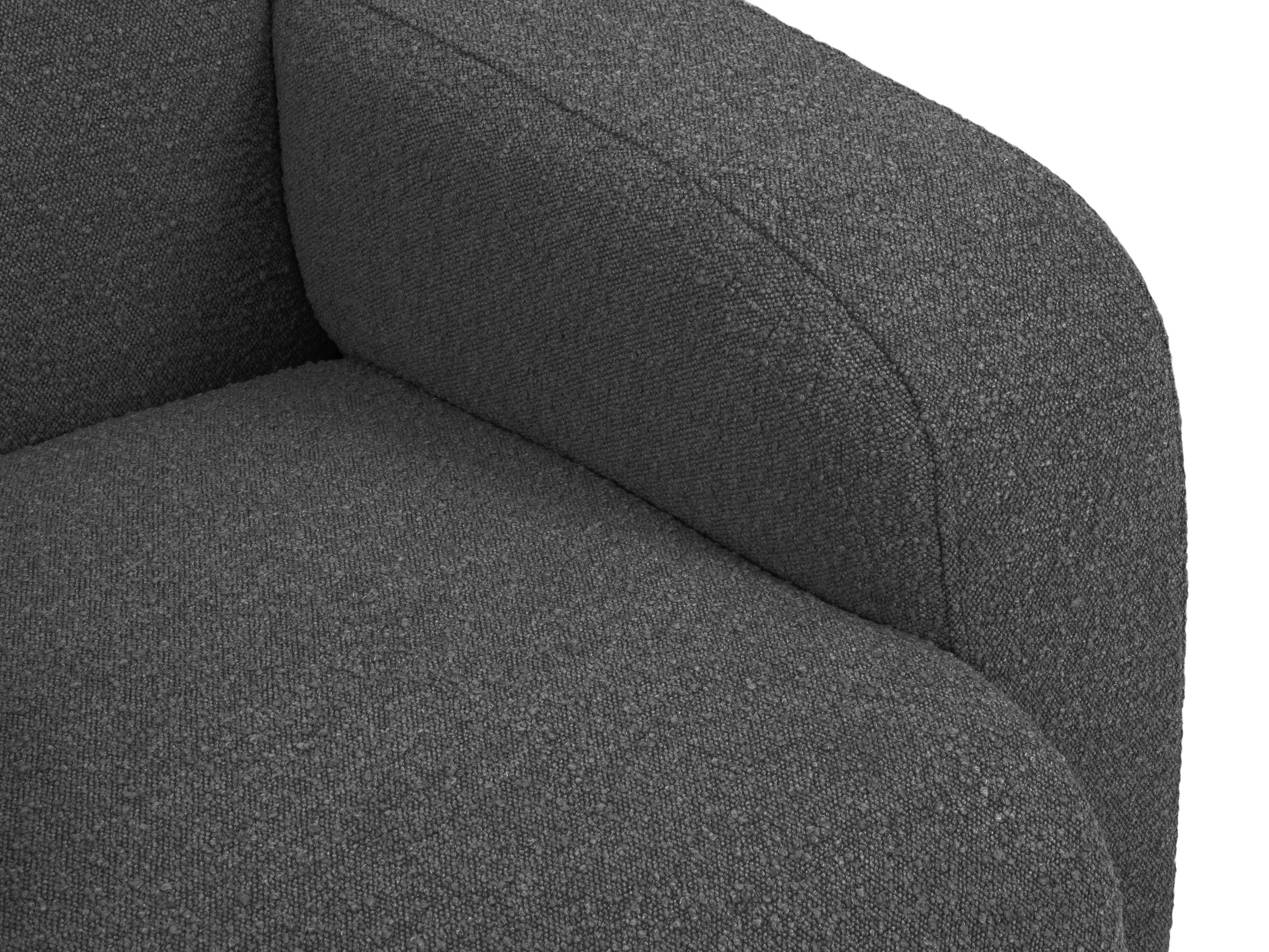 Narożnik lewostronny w tkaninie boucle 6-osobowy LOLA ciemnoszary Windsor & Co Eye on Design