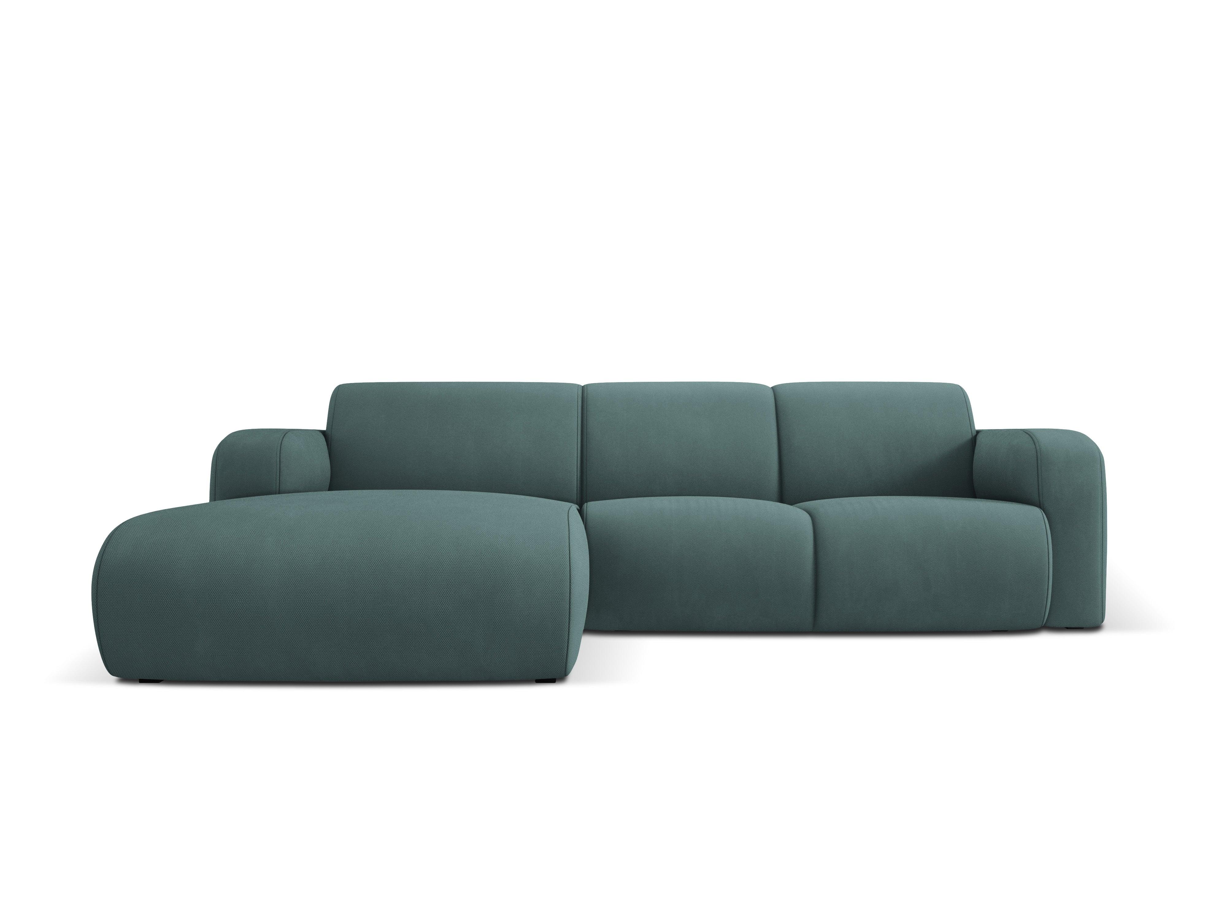 Narożnik lewostronny w tkaninie chenillowej 4-osobowy LOLA morska zieleń Windsor & Co Eye on Design