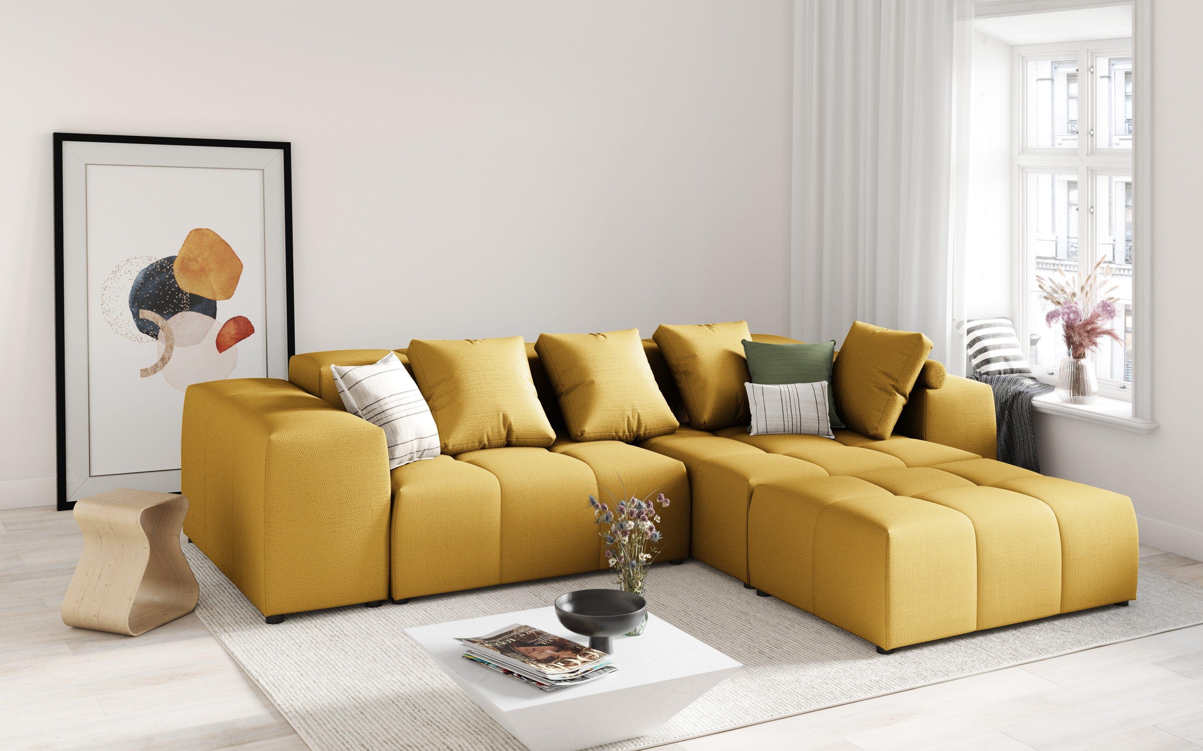 Narożnik modułowy 5-osobowy ROME żółty Cosmopolitan Design Eye on Design