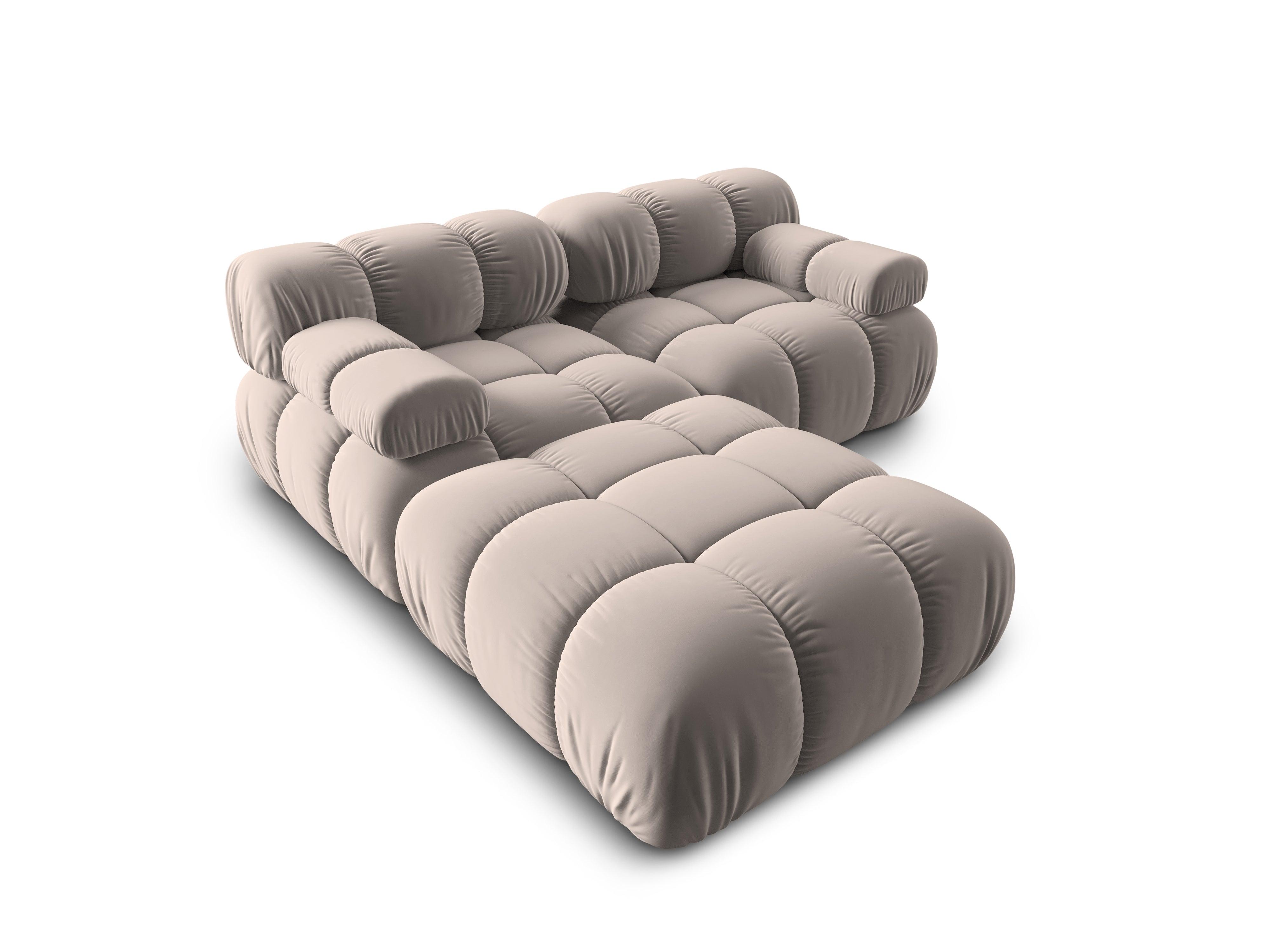 Narożnik modułowy aksamitny 3-osobowy TROPEA cappuccino Milo Casa Eye on Design
