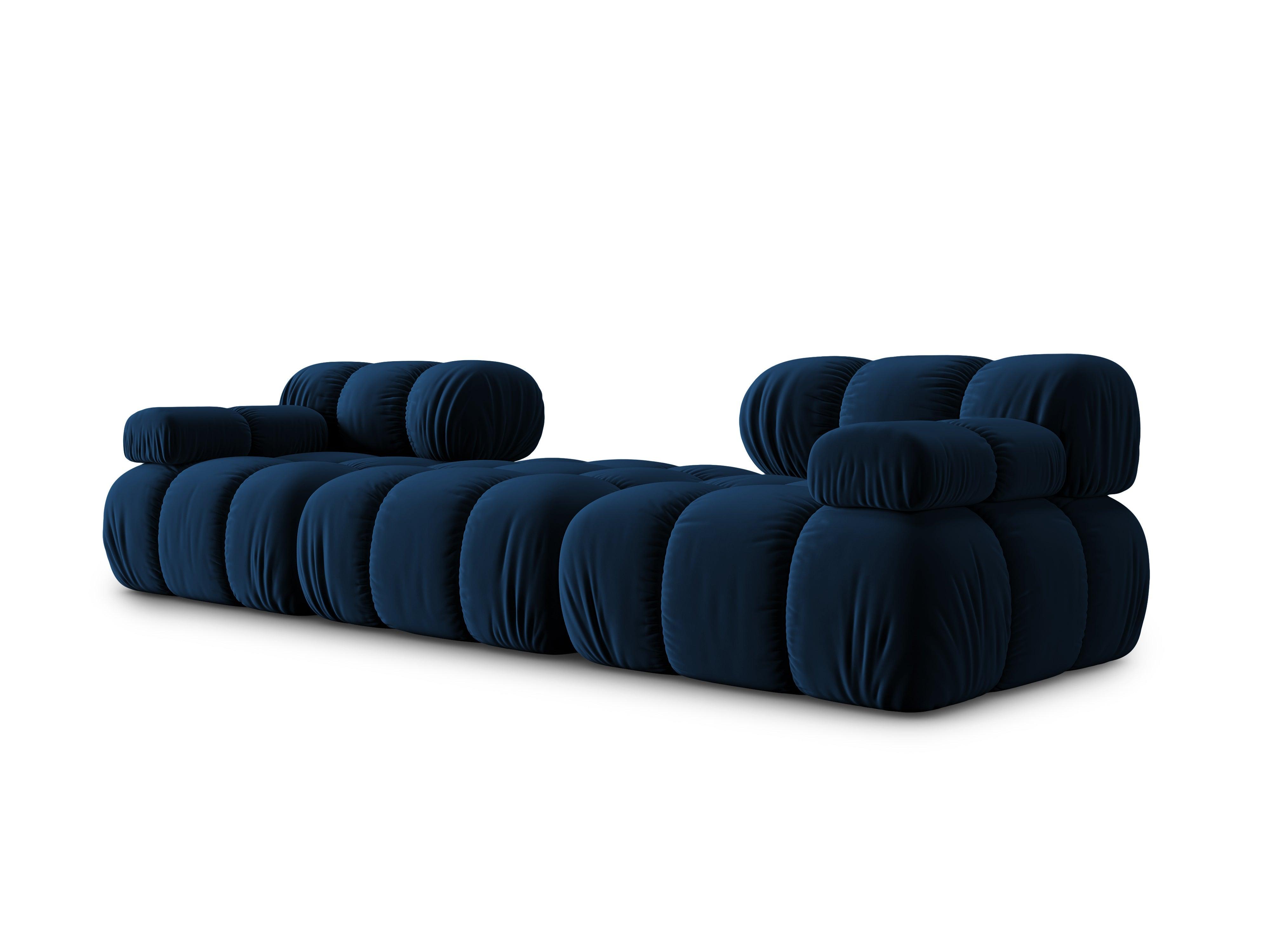 Narożnik modułowy aksamitny 3-osobowy TROPEA granat królewski Milo Casa Eye on Design